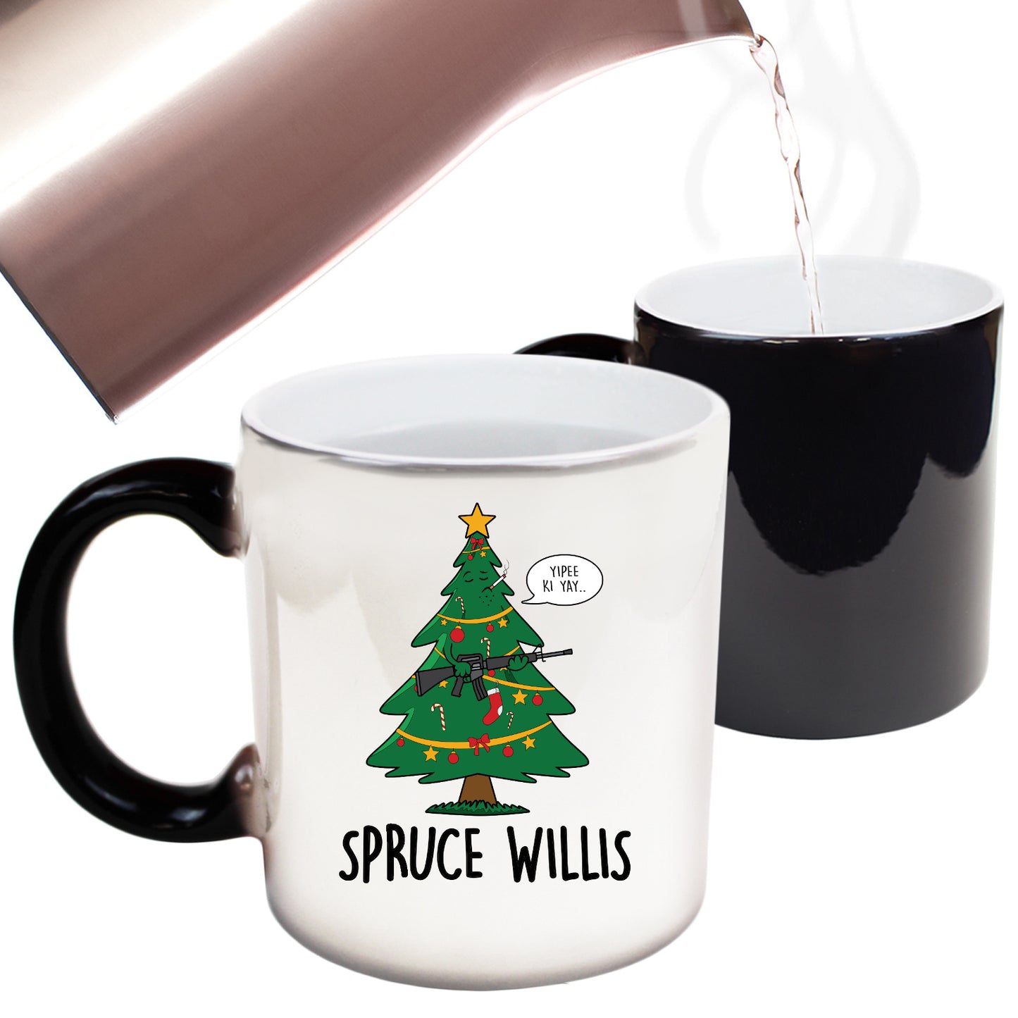 Christmas Xmas Spruce Willis - Funny Colour Changing Mug