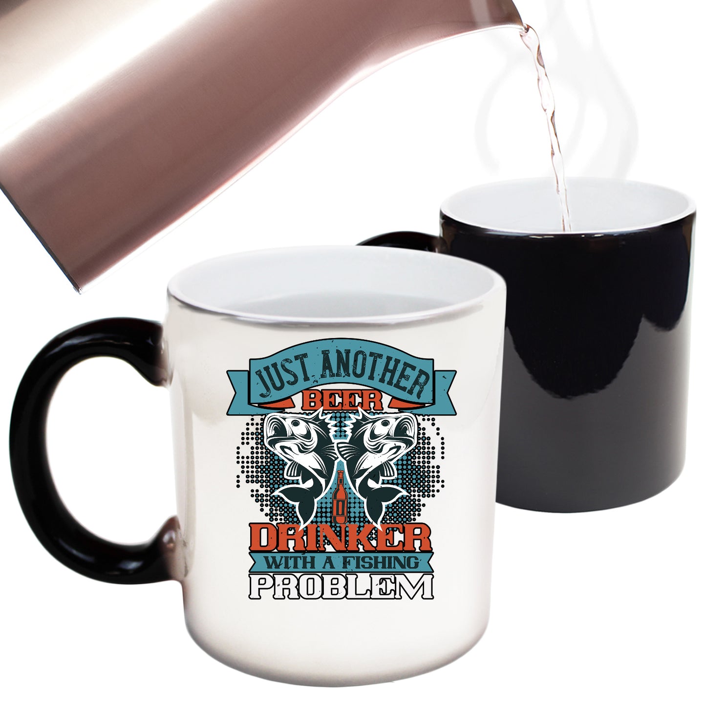 Fishing Beer Just Another Beer Drinker With A Fishing Problem - Funny Colour Changing Mug