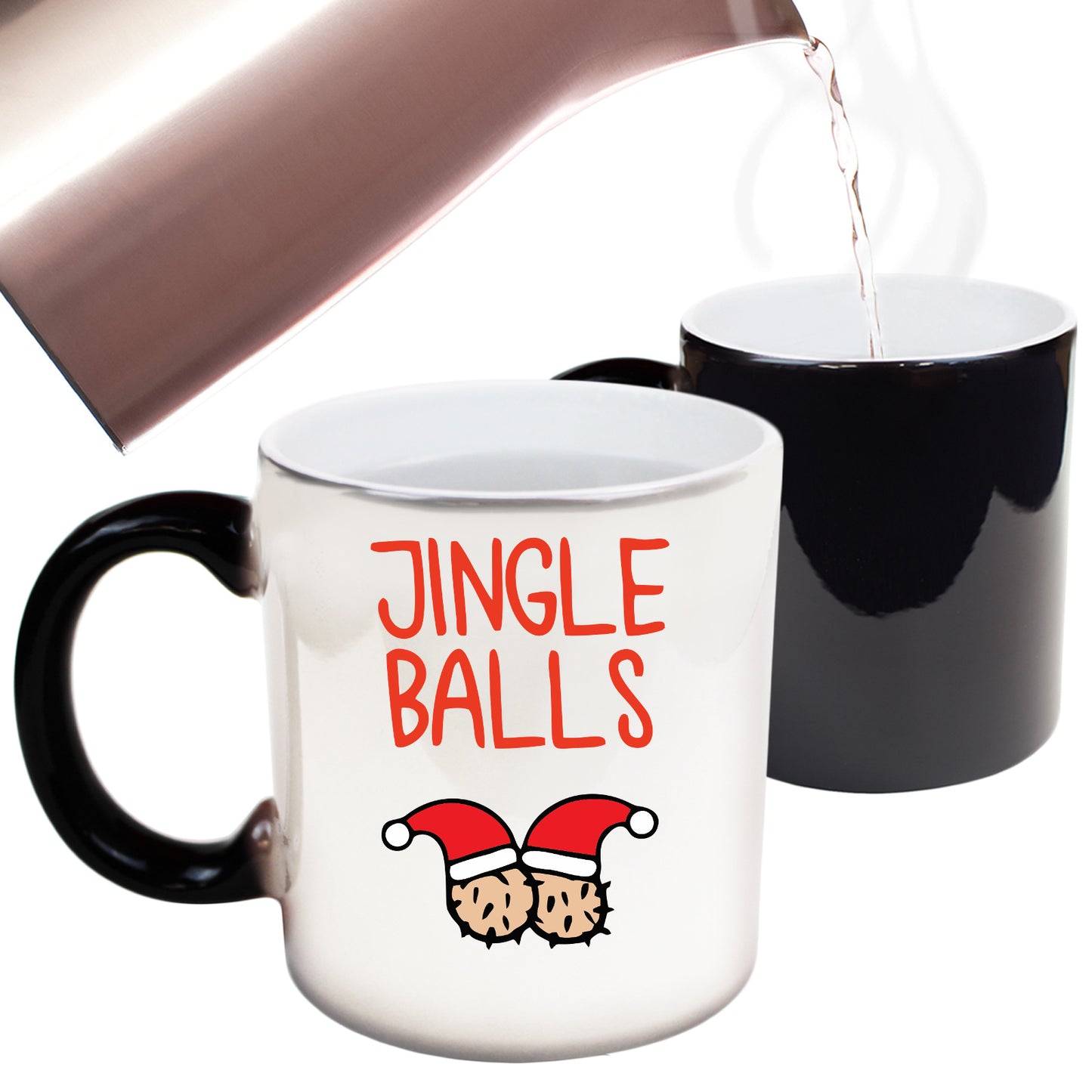 Christmas Xmas Jingle Balls - Funny Colour Changing Mug