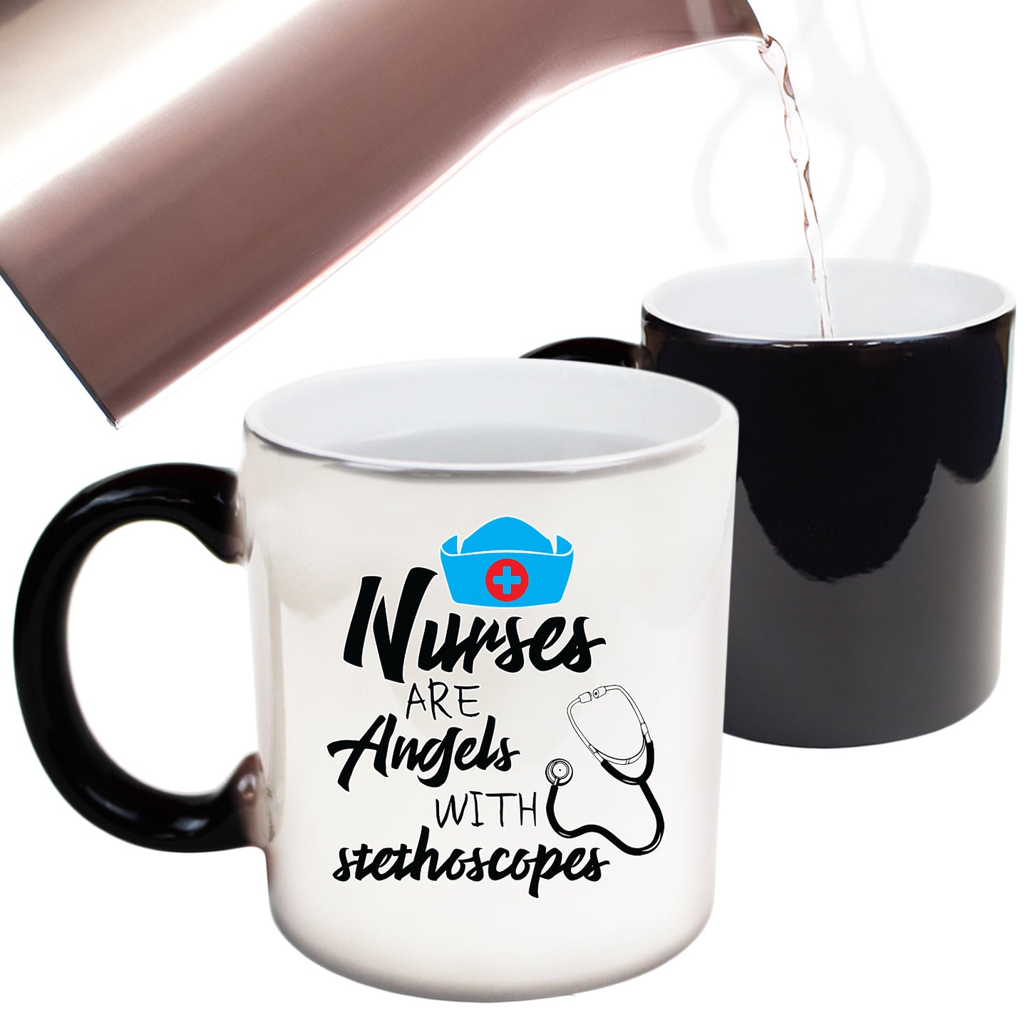 Nurses Are Angles With Stethoscopes - Funny Colour Changing Mug