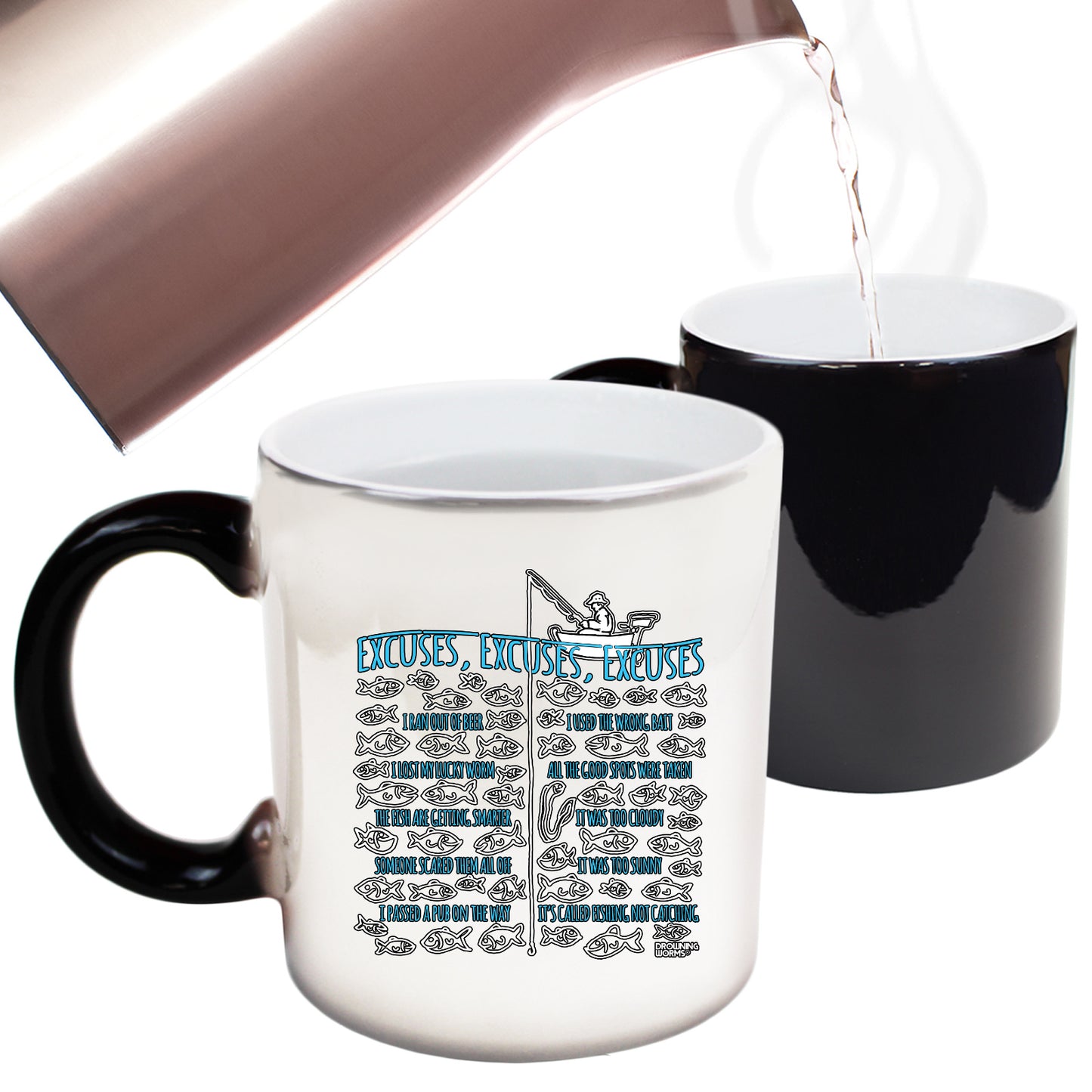 Dw Fishing Excuses - Funny Colour Changing Mug