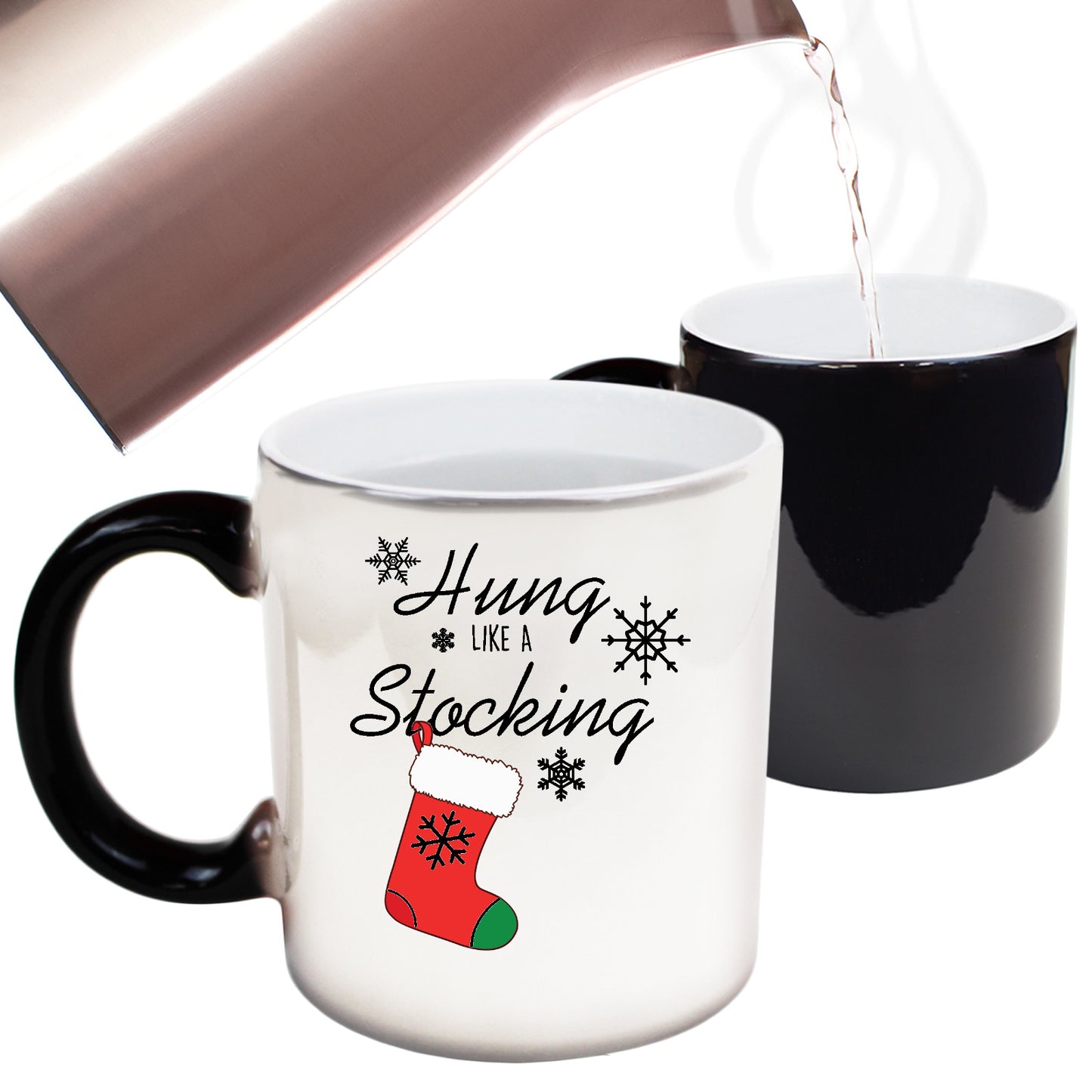 Christmas Xmas Hung Like A Stocking - Funny Colour Changing Mug