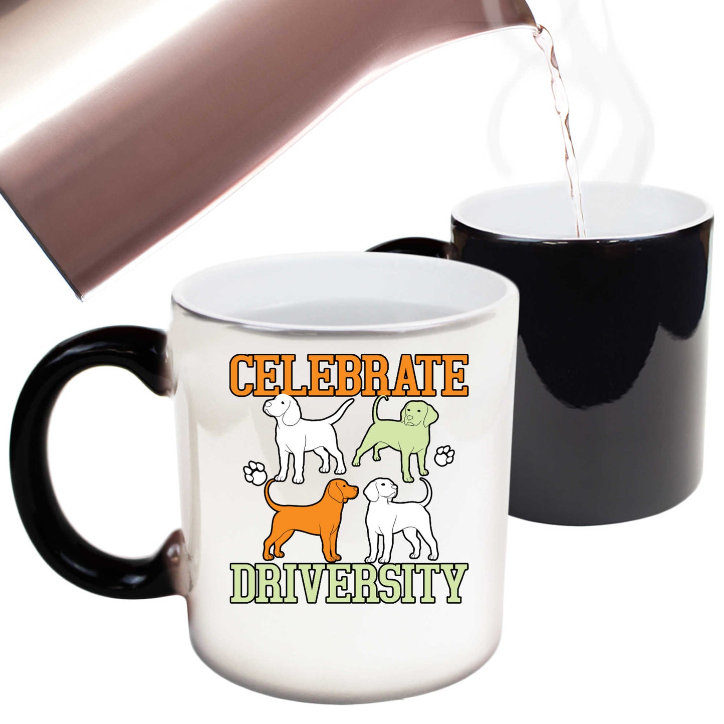 Celebrate Driversity Dog Dogs - Funny Colour Changing Mug