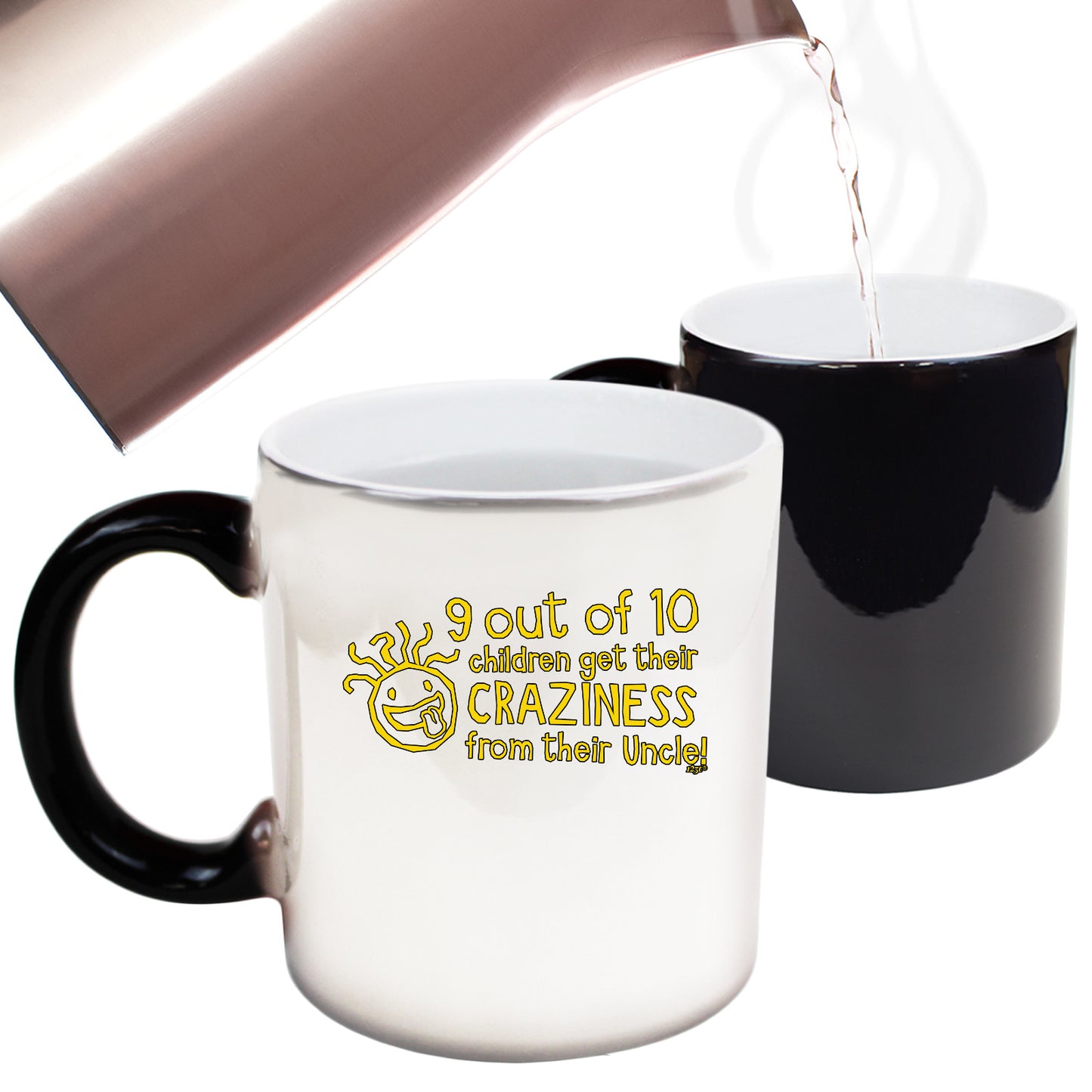 Uncle 9 Out Of 10 Children Craziness From - Funny Colour Changing Mug