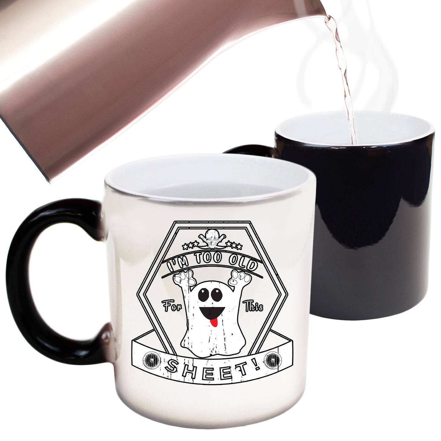 Im Too Old For This Sheet Halloween - Funny Colour Changing Mug
