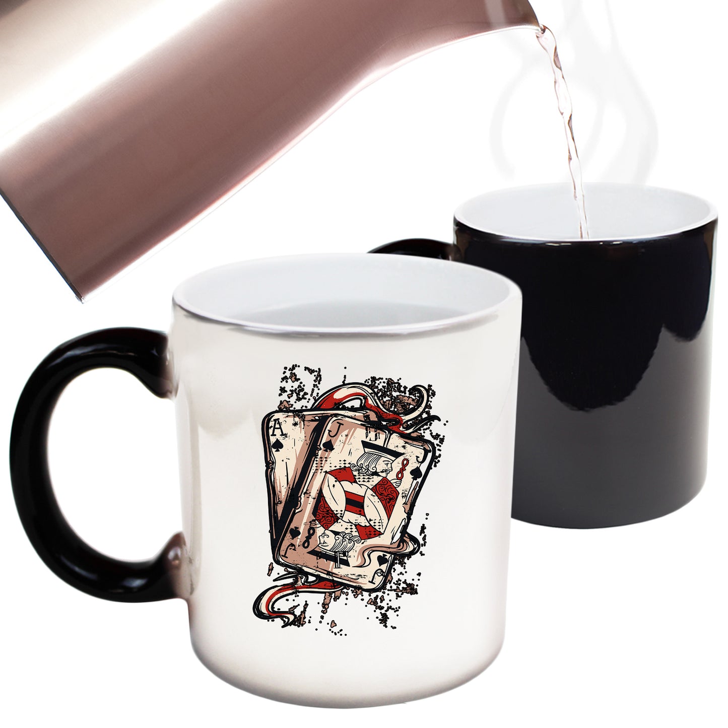 Ace Jack Cards Poker Texas Holdem - Funny Colour Changing Mug