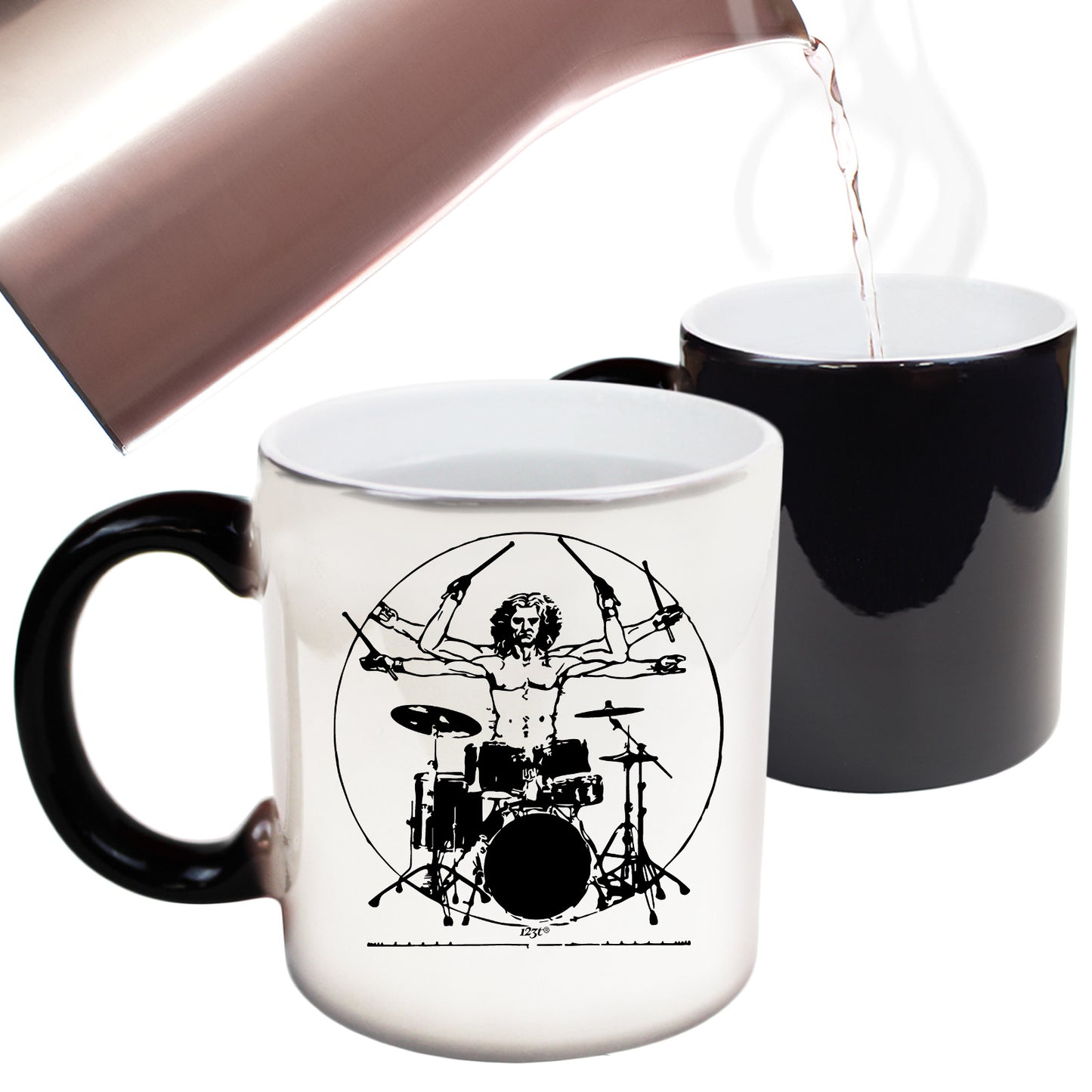 Leonardo Drummer Black - Funny Colour Changing Mug