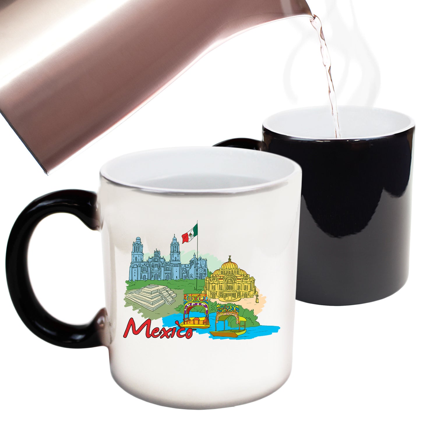 Mexico North America Country Flag Destination - Funny Colour Changing Mug