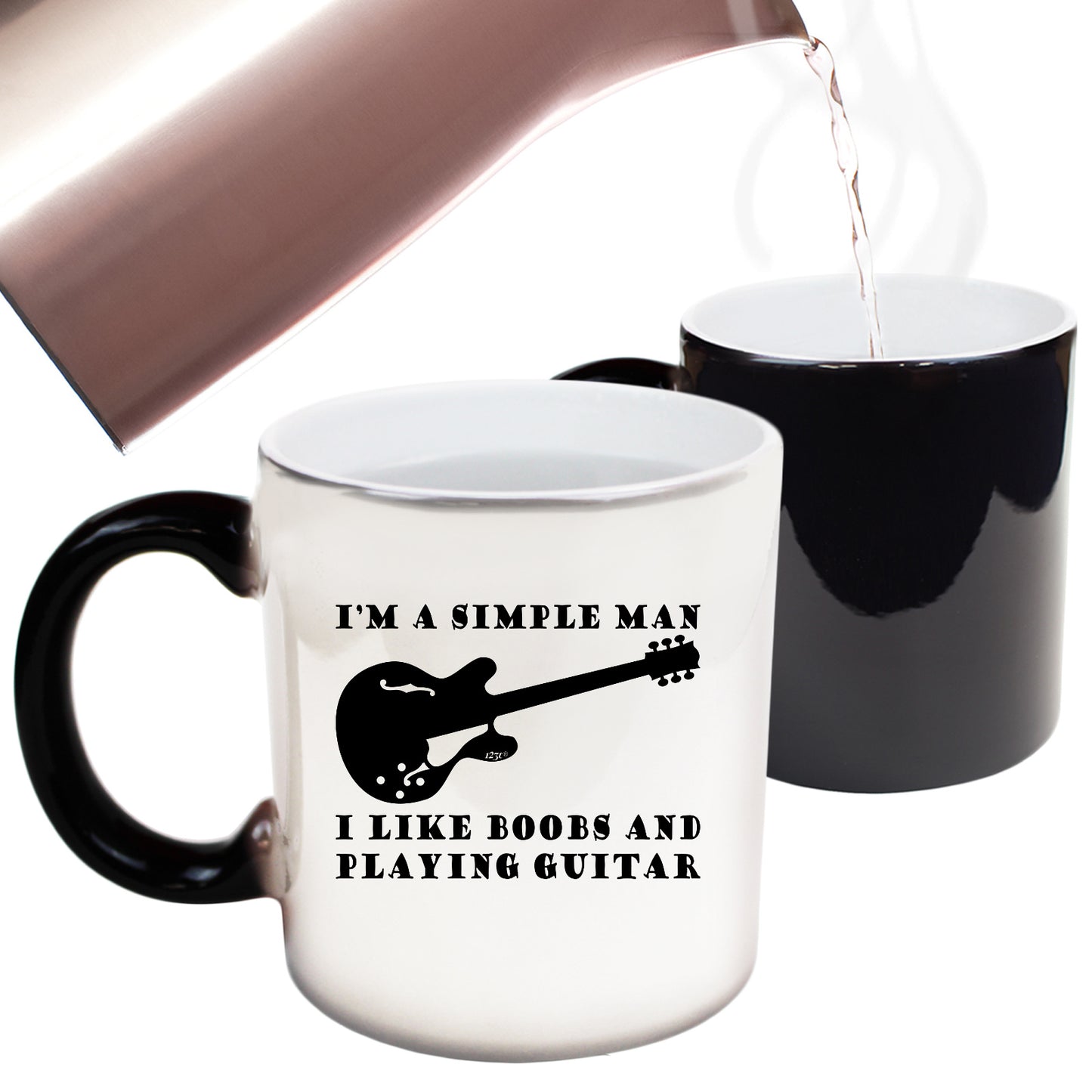 I'M Simple B B Playing Guitar Music - Funny Colour Changing Mug