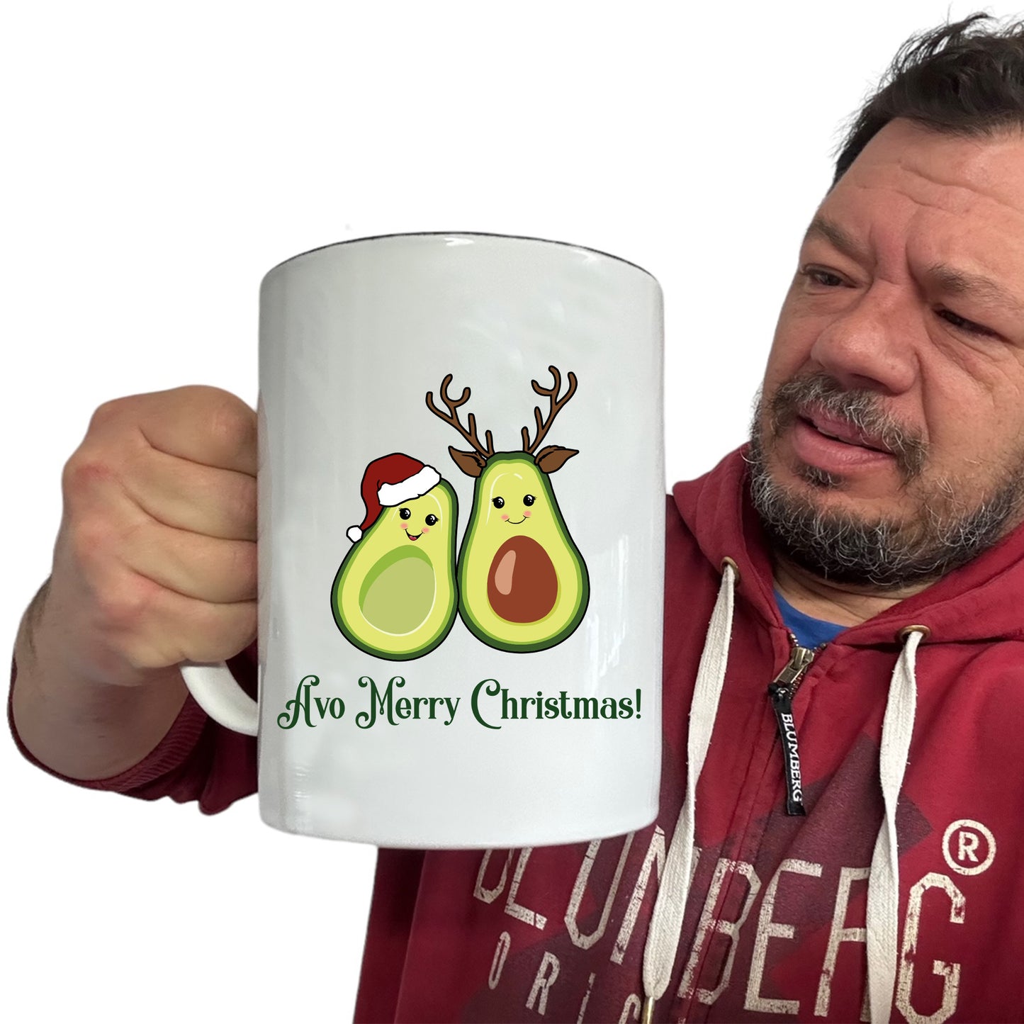 Xmas Avo Merry Christmas - Funny Giant 2 Litre Mug
