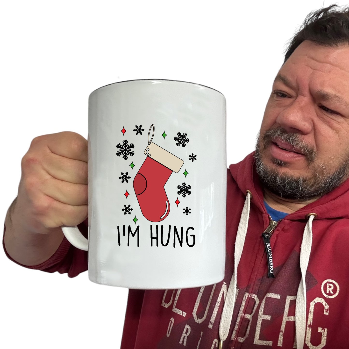 Christmas Xmas Im Hung - Funny Giant 2 Litre Mug