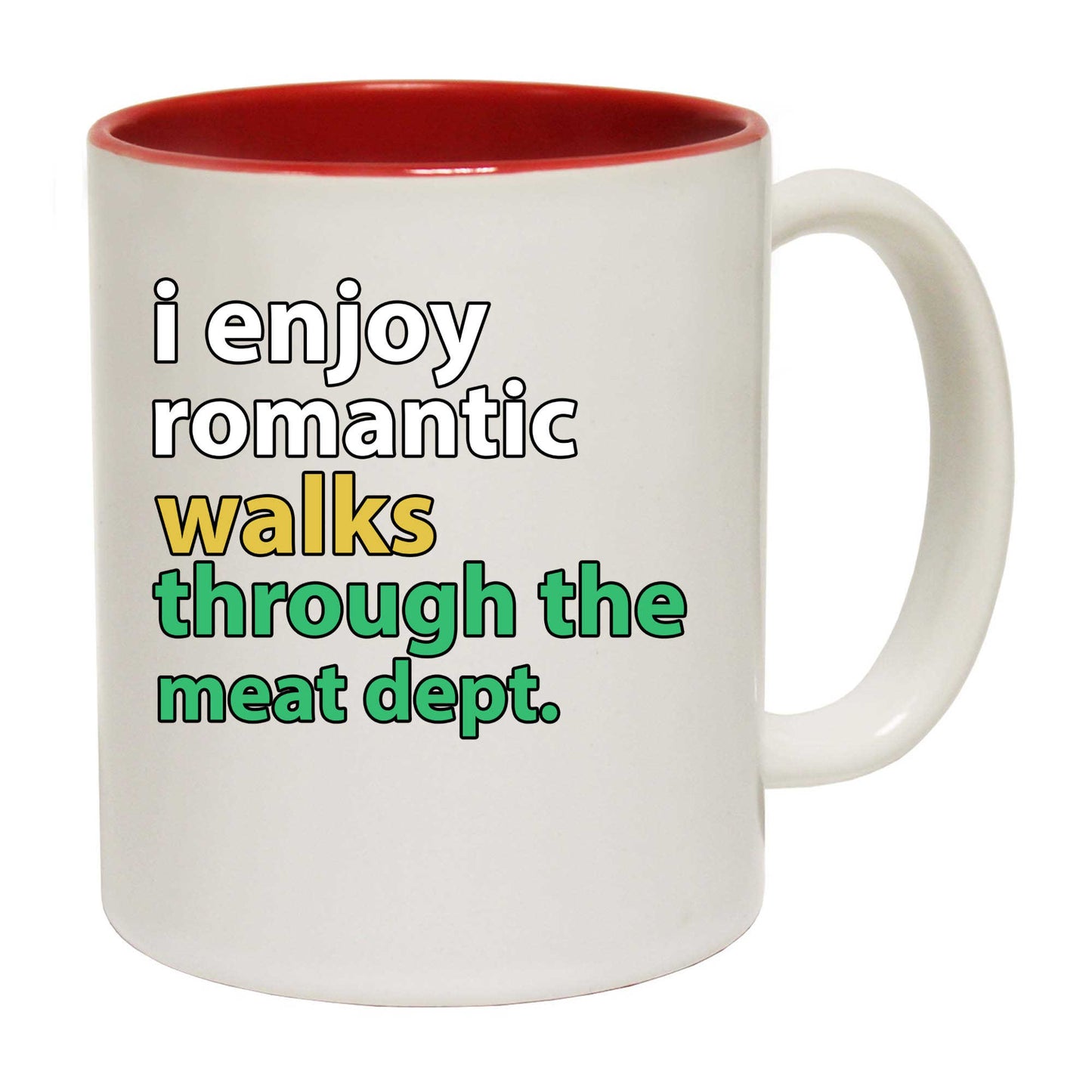 Bbq Romantic Walks Meat Dept Meat Smoking - Funny Coffee Mug