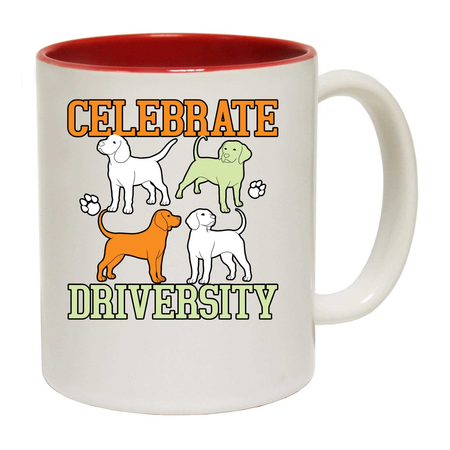 Celebrate Driversity Dog Dogs - Funny Coffee Mug