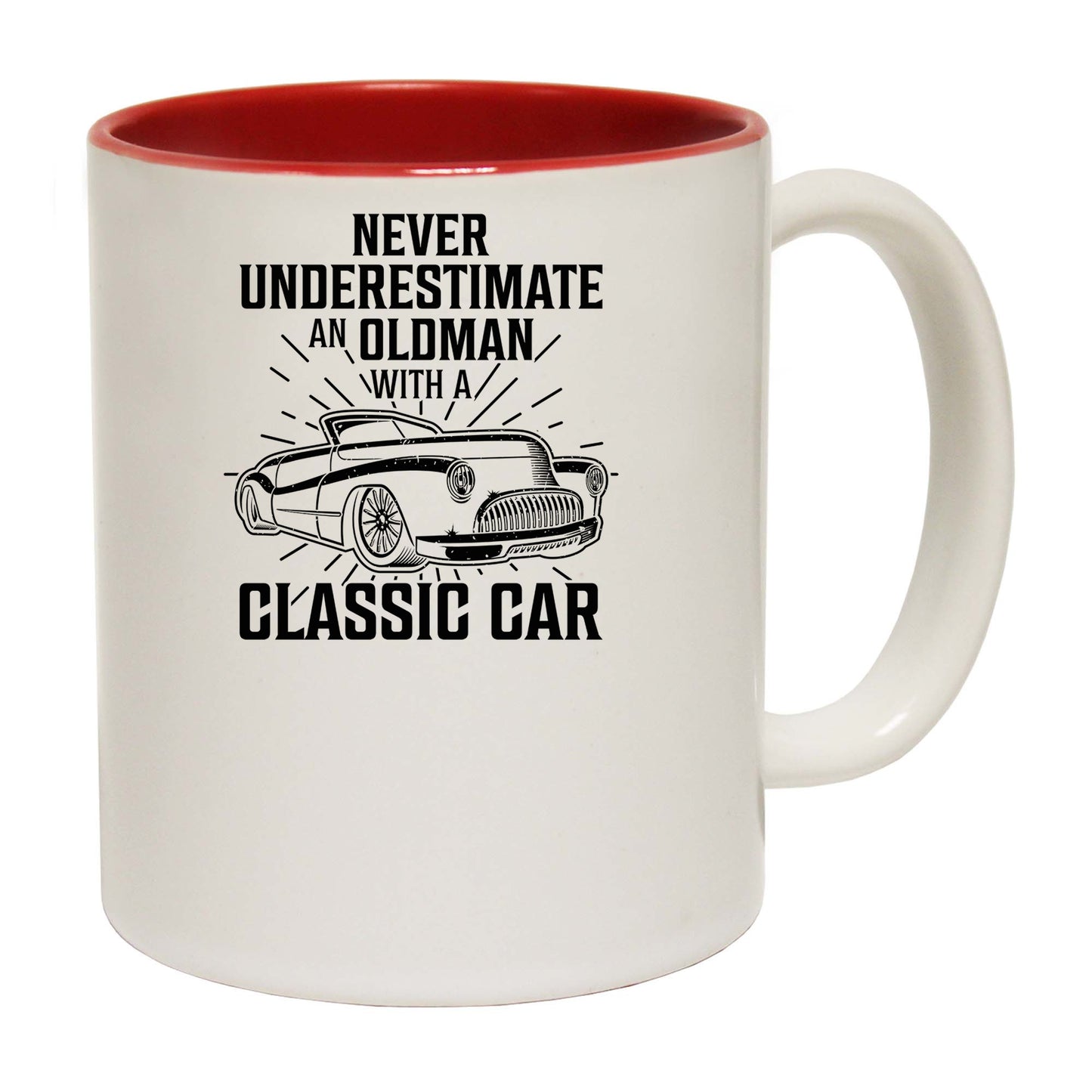 Never Underestimate An Old Man With A Classic Car - Funny Coffee Mug