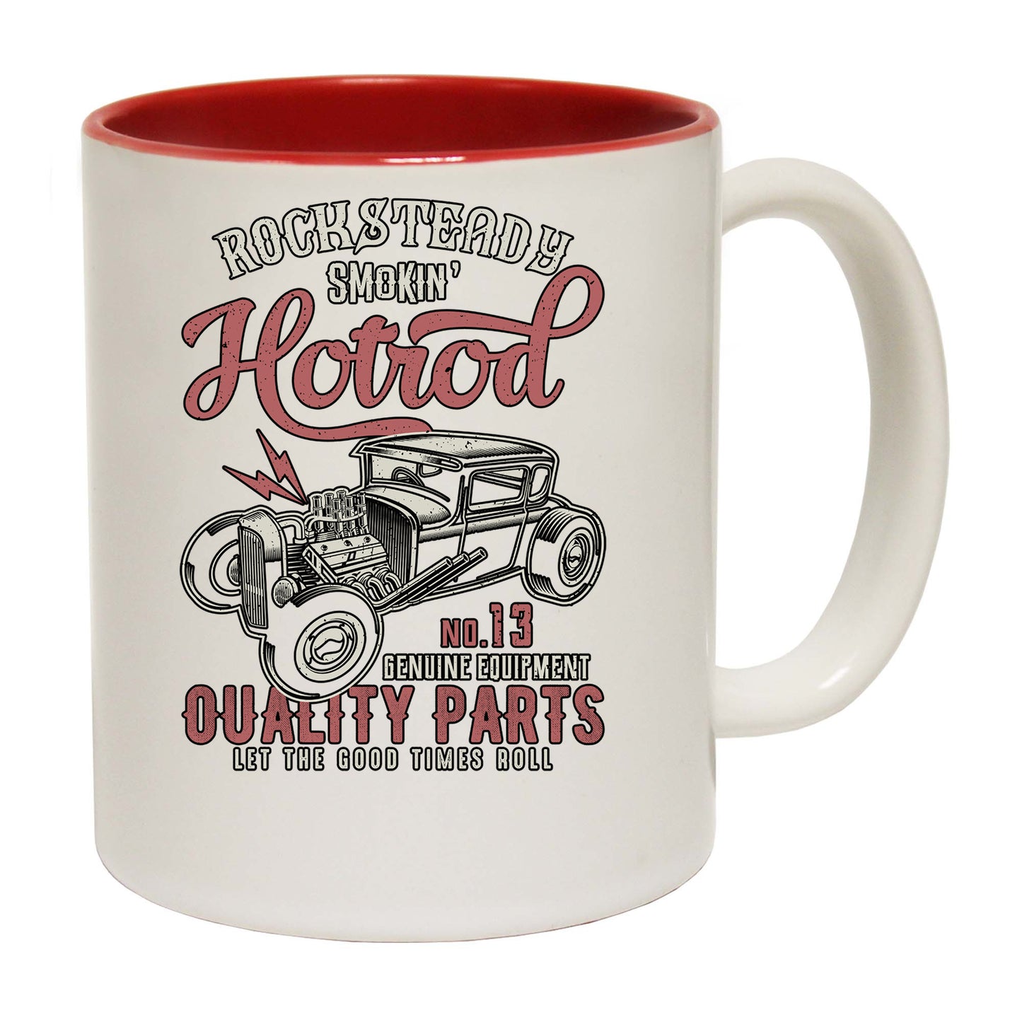 Rocksteady Smoking Hotrod Car Quality Parts - Funny Coffee Mug