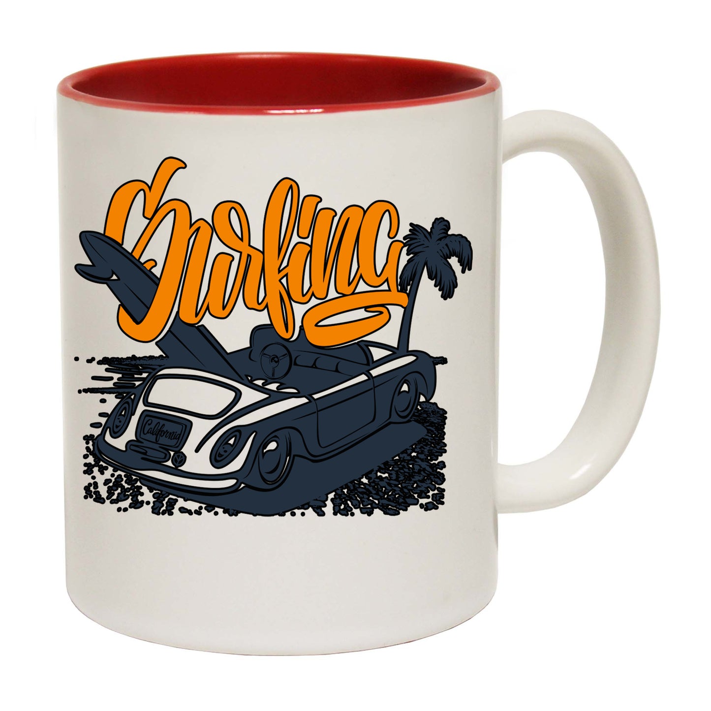 Surfing California Surf Car - Funny Coffee Mug