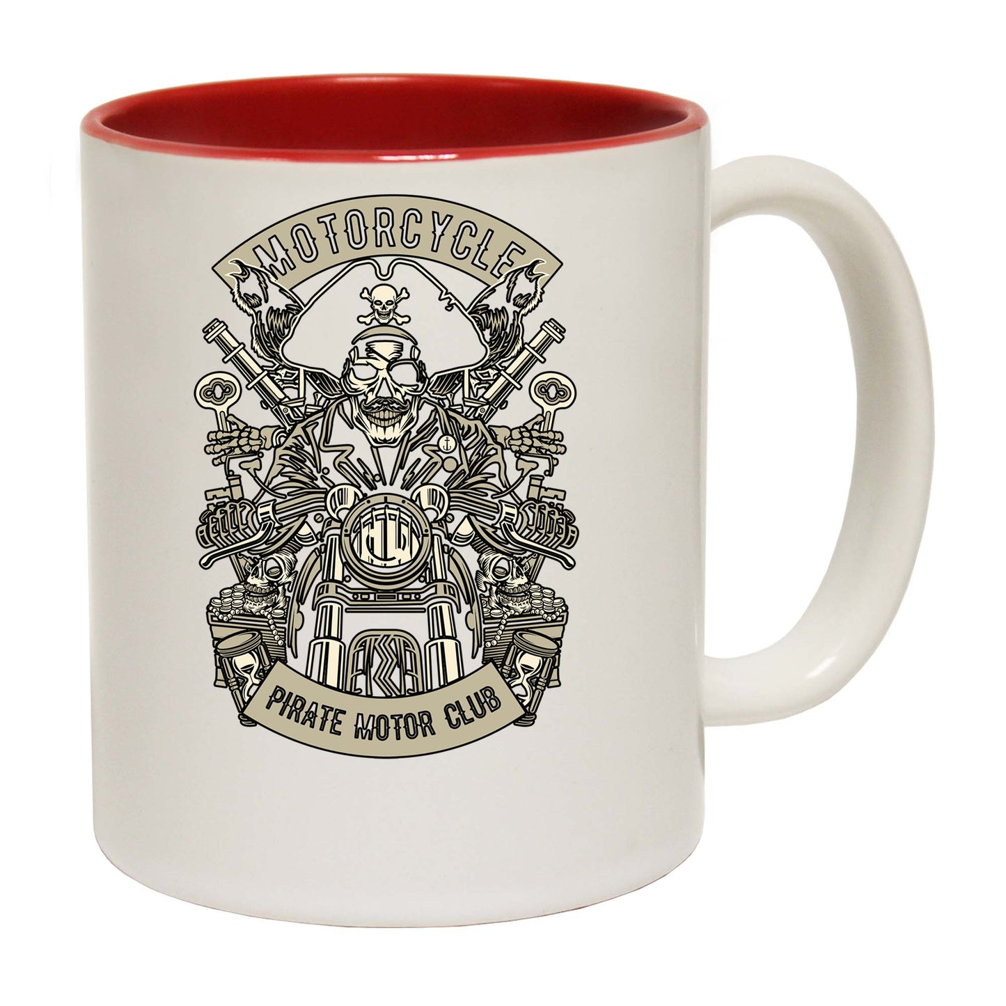 Pirate Motorcycle Club Motorbike - Funny Coffee Mug