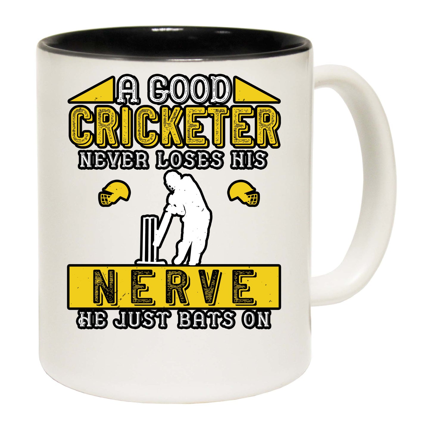 A Good Cricketer Never Loses His Nerve He Just Bats On - Funny Coffee Mug