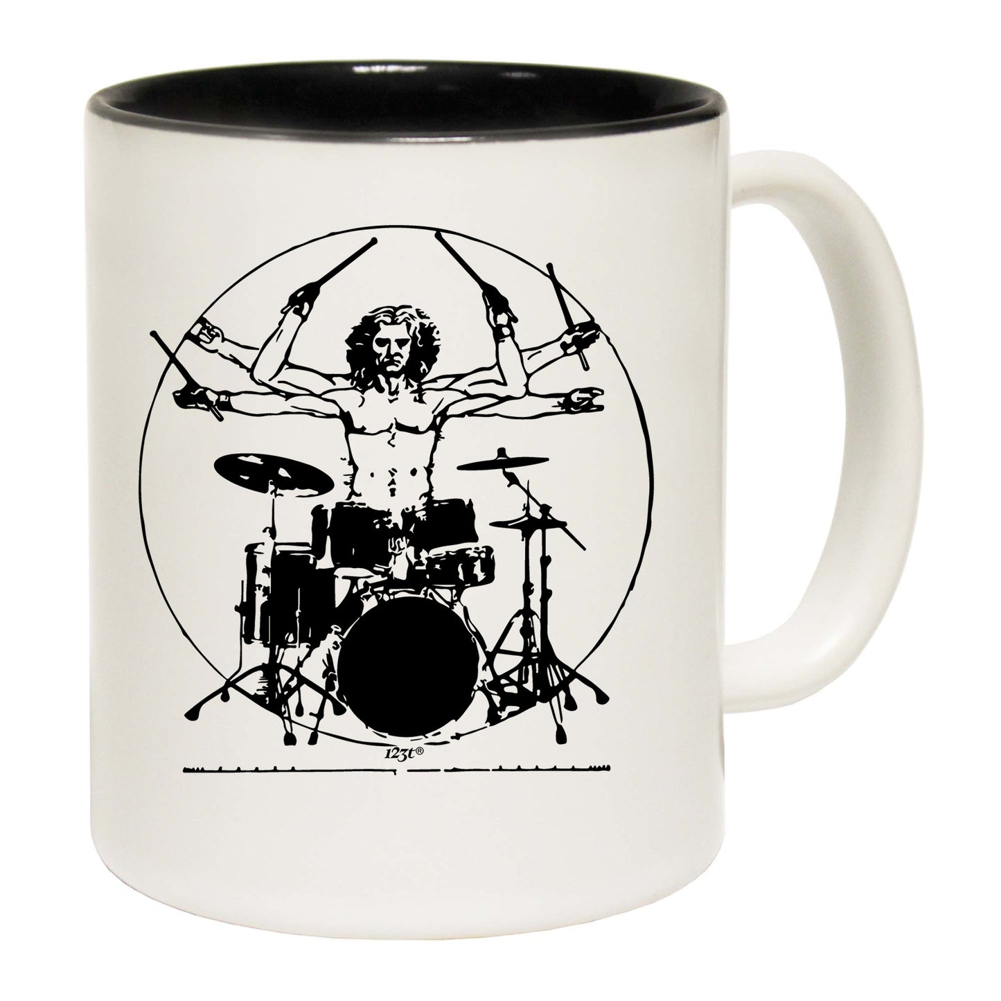 Leonardo Drummer Black - Funny Coffee Mug