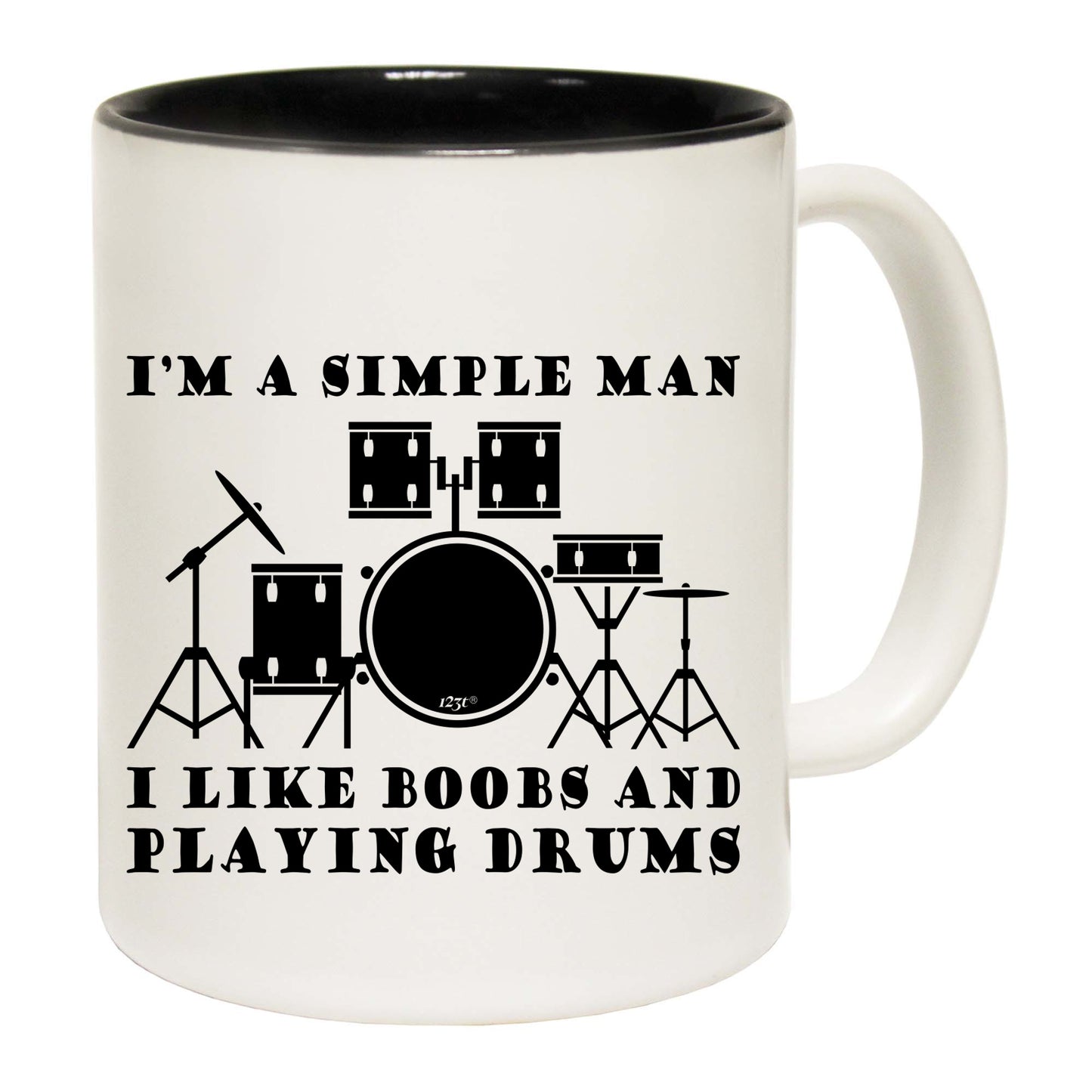 I'M Simple B B Playing Drums Music - Funny Coffee Mug