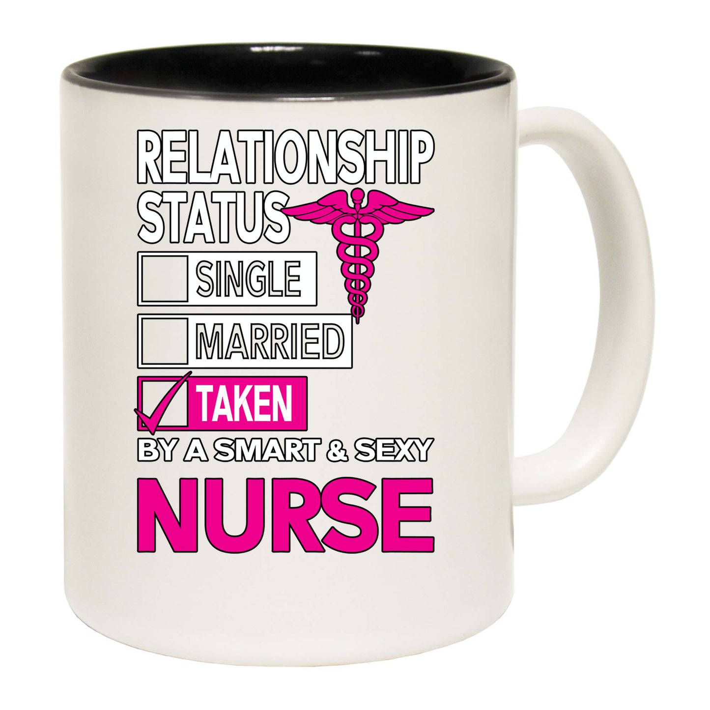 Nurse Relationship Status Single Married Taken - Funny Coffee Mug