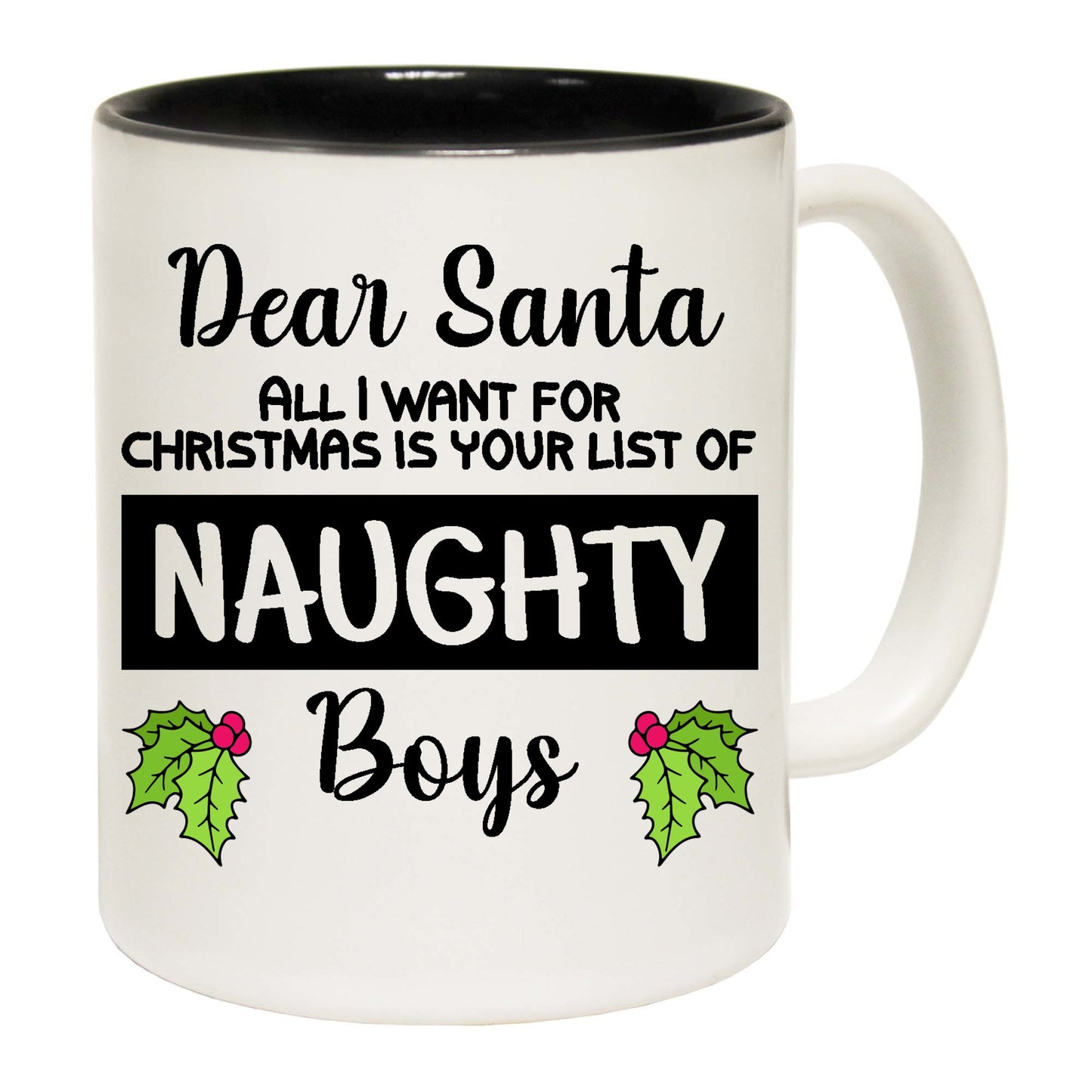 Christmas Xmas Dear Santa All I Want Naughty Boys - Funny Coffee Mug