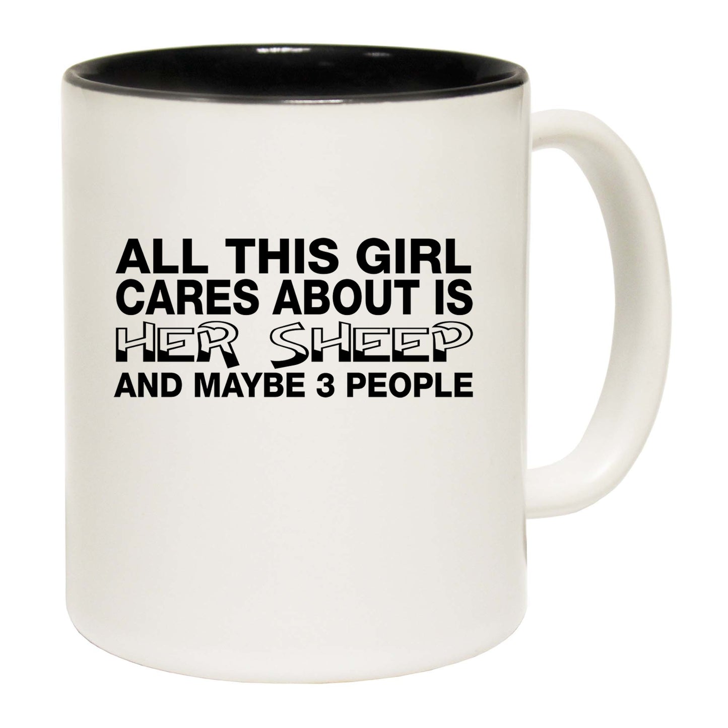 All This Girl Cares About Is Her Sheep - Funny Coffee Mug