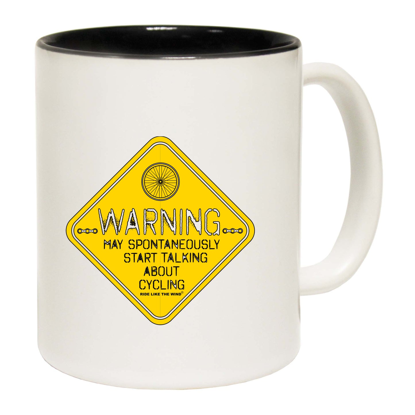 Rltw Warning May Spontaneously Start Talking About Cycling - Funny Coffee Mug
