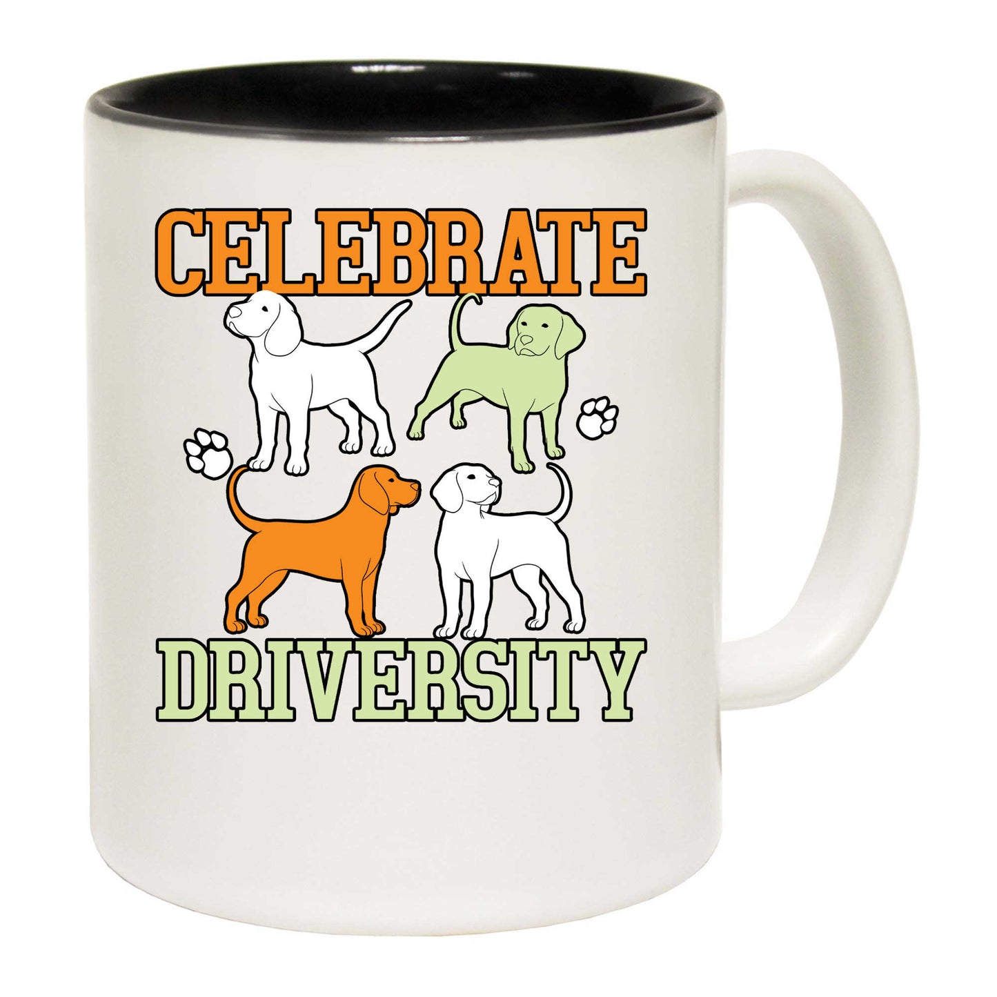 Celebrate Driversity Dog Dogs - Funny Coffee Mug