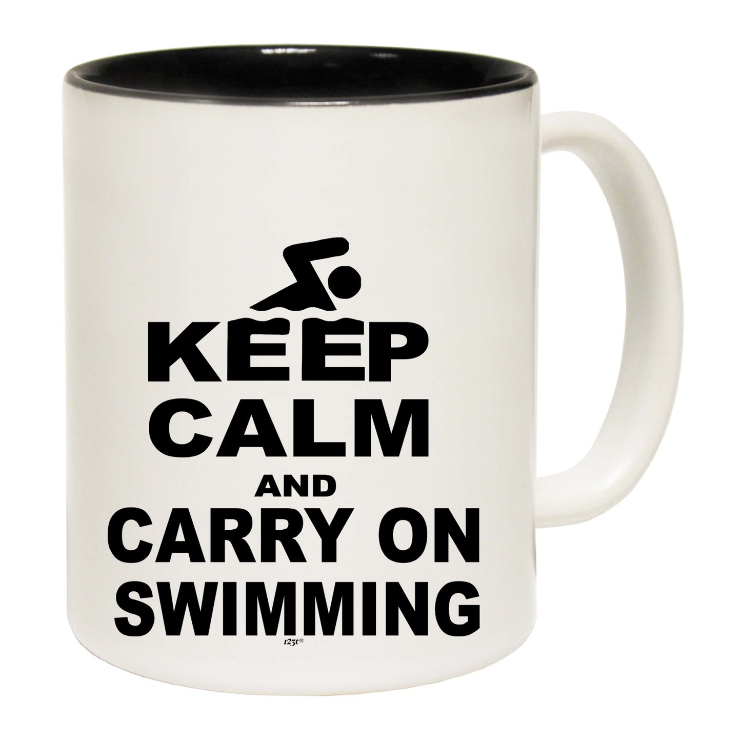 Keep Calm And Carry On Swimming - Funny Coffee Mug