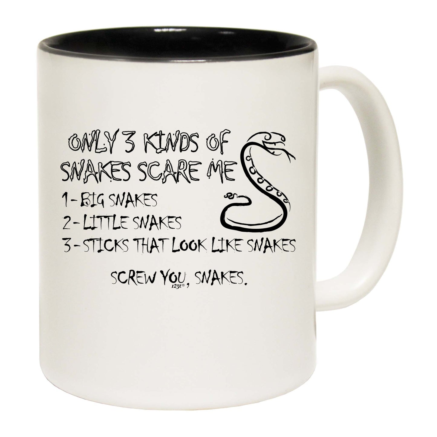 Three Kinds Of Snakes Scare Me - Funny Coffee Mug