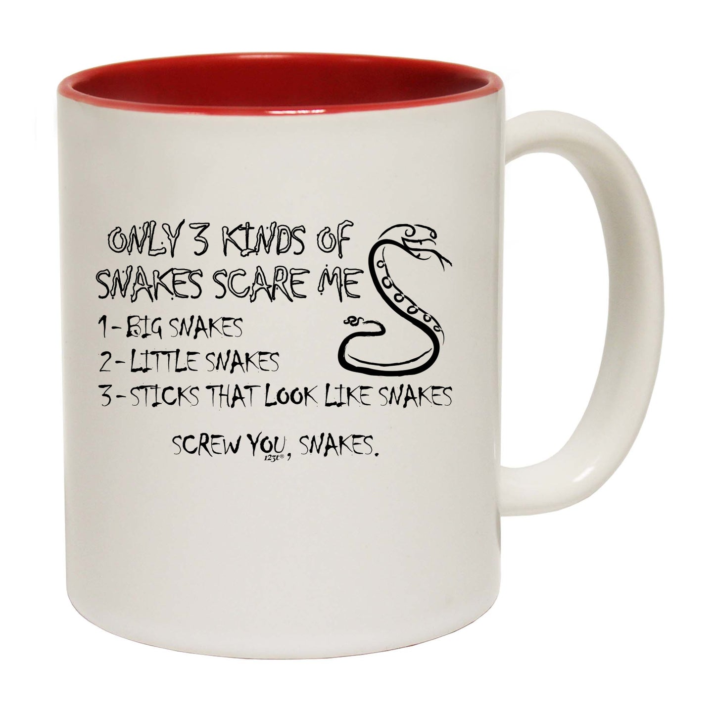 Three Kinds Of Snakes Scare Me - Funny Coffee Mug