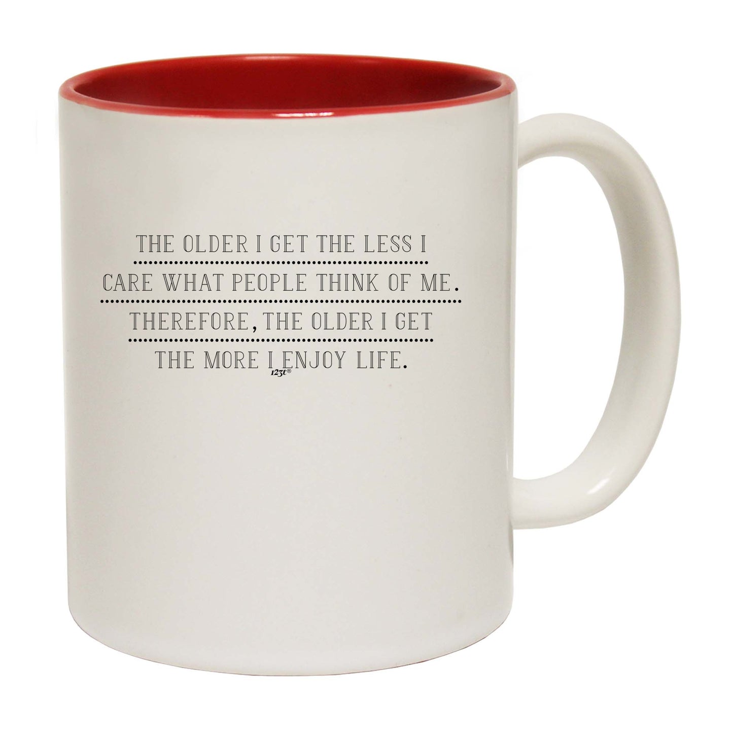 The Older Get The Less Care What People Think - Funny Coffee Mug