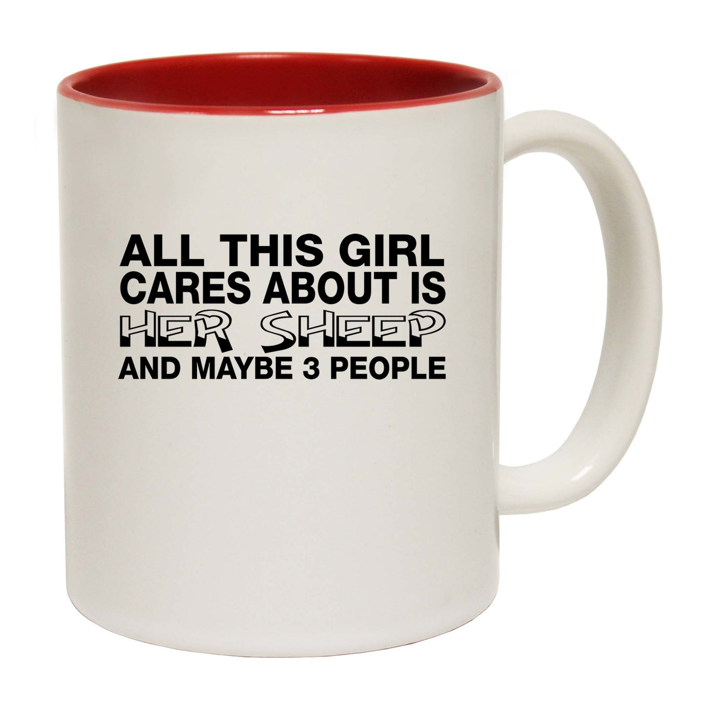 All This Girl Cares About Is Her Sheep - Funny Coffee Mug