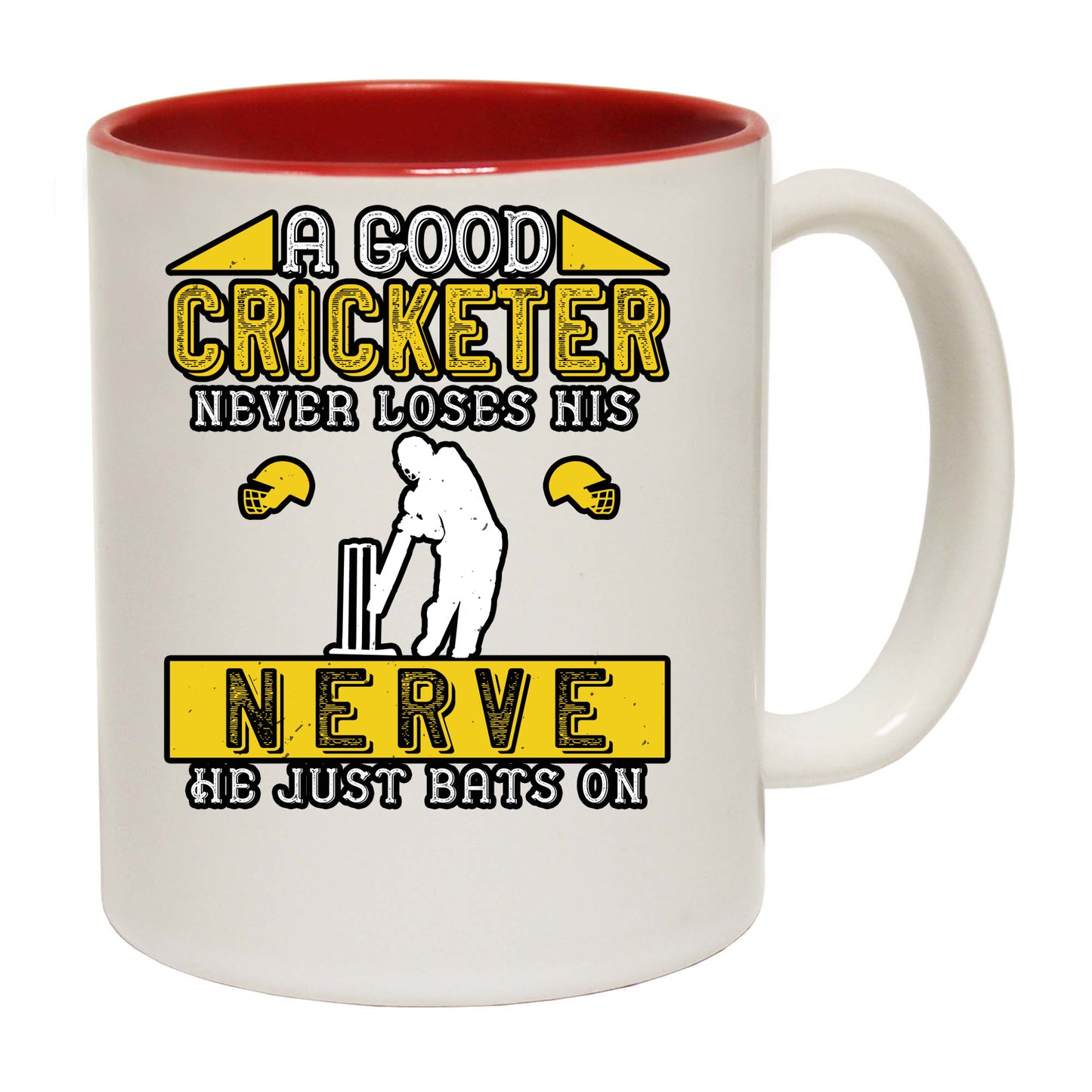 A Good Cricketer Never Loses His Nerve He Just Bats On - Funny Coffee Mug