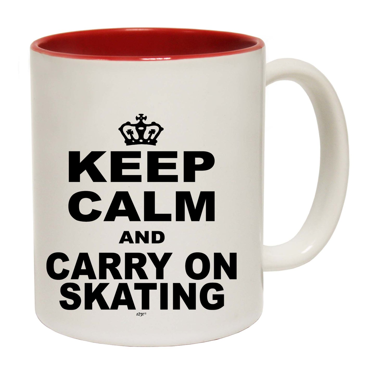 Keep Calm And Carry On Skating - Funny Coffee Mug