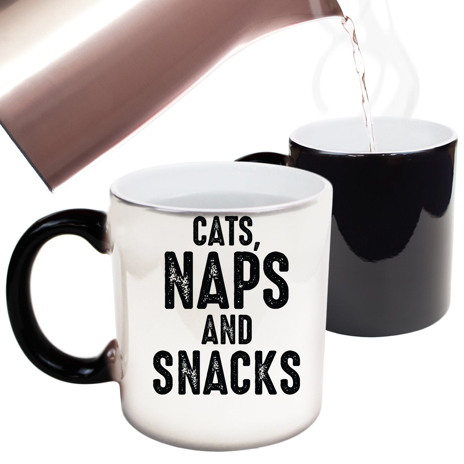Cats Naps And Snacks - Funny Colour Changing Mug