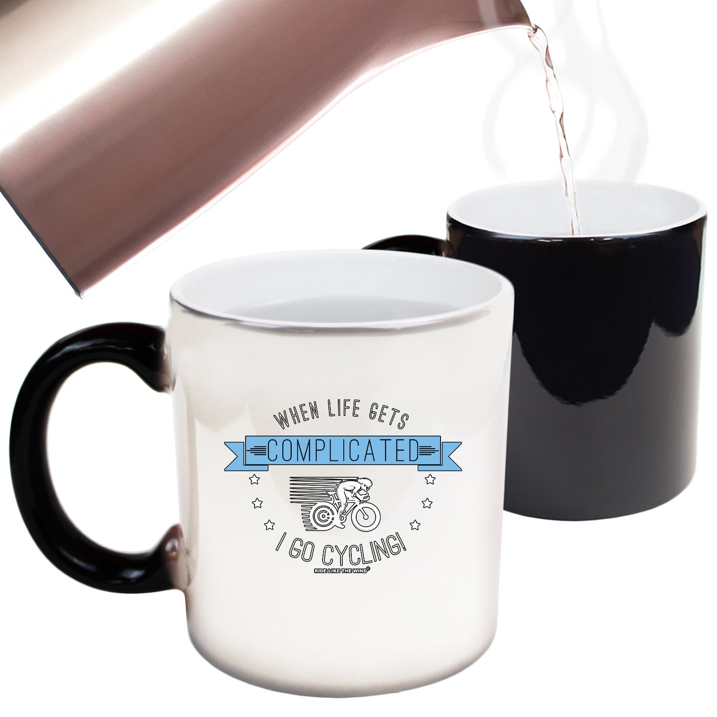 Rltw When Life Gets Complicated Cycling - Funny Colour Changing Mug