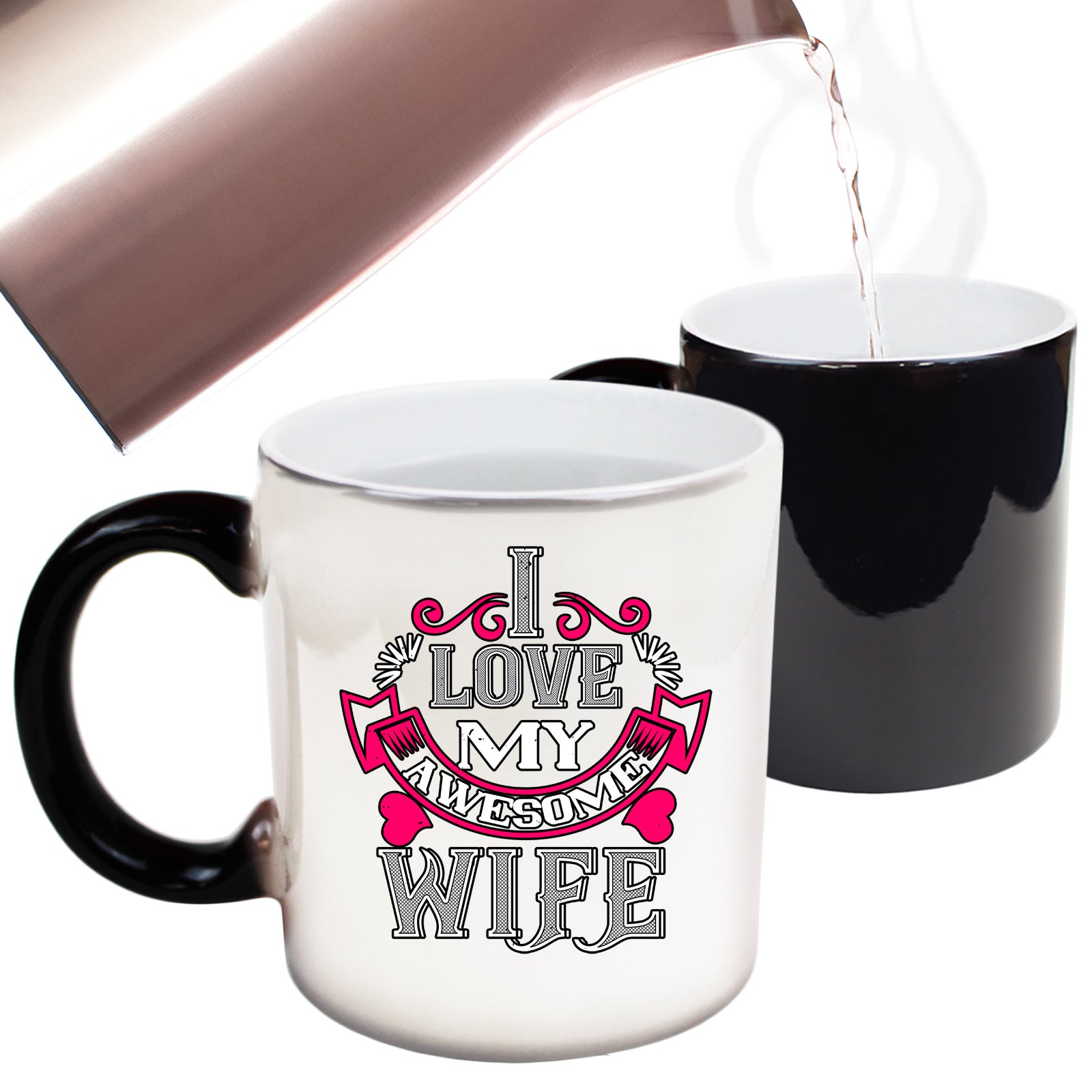I Love My Awesome Wife Valentine - Funny Colour Changing Mug