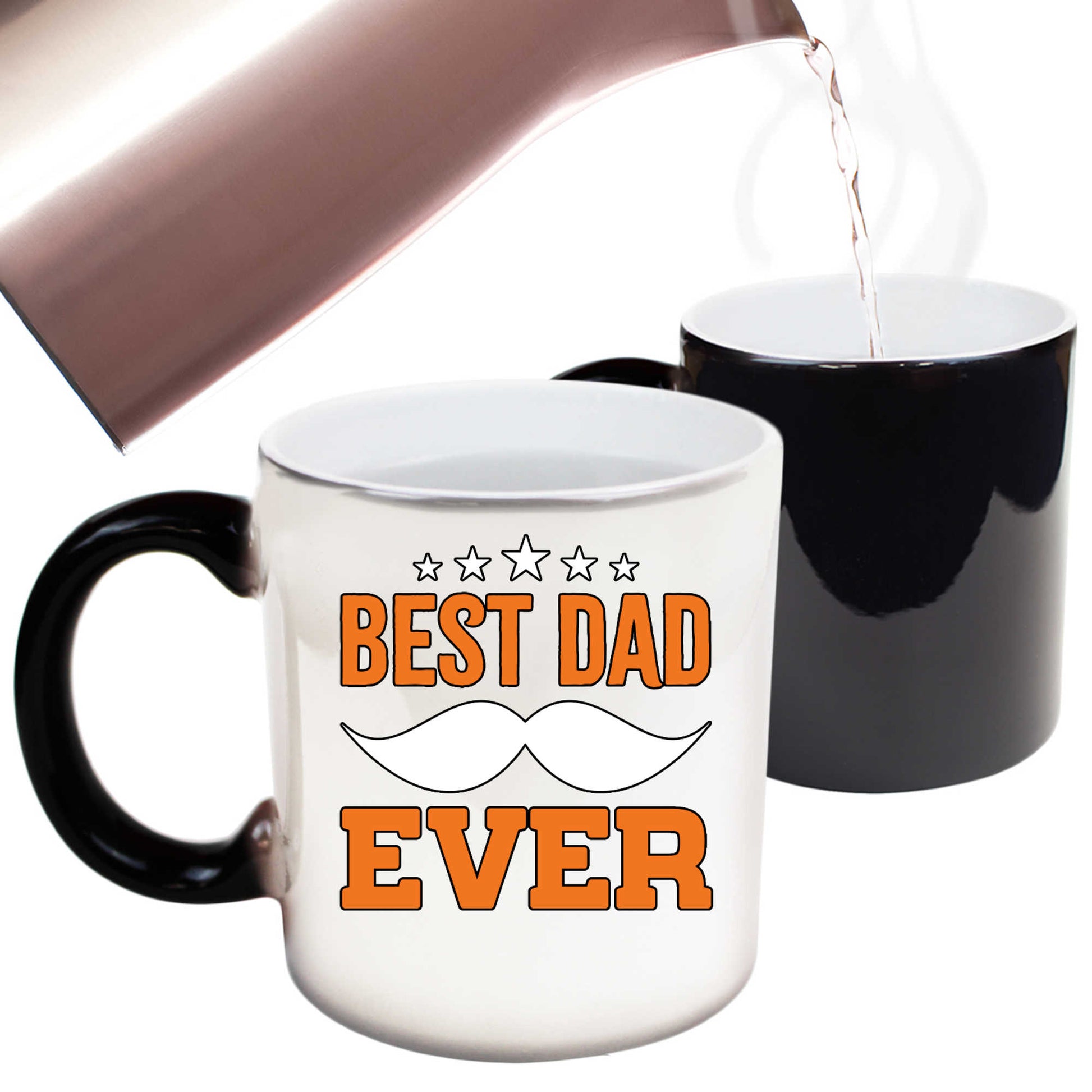 Best Dad Ever Mustache Moustache V2 - Funny Colour Changing Mug