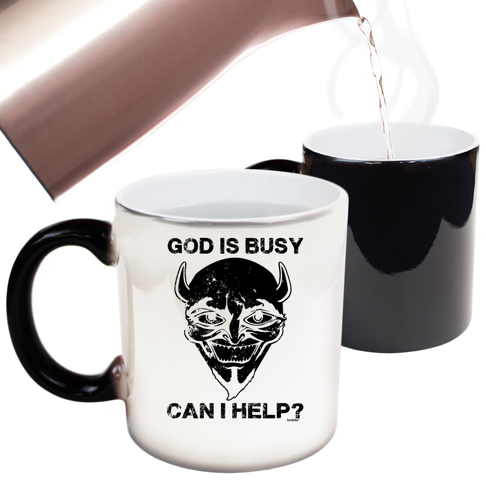 God Is Busy Can I Help - Funny Colour Changing Mug