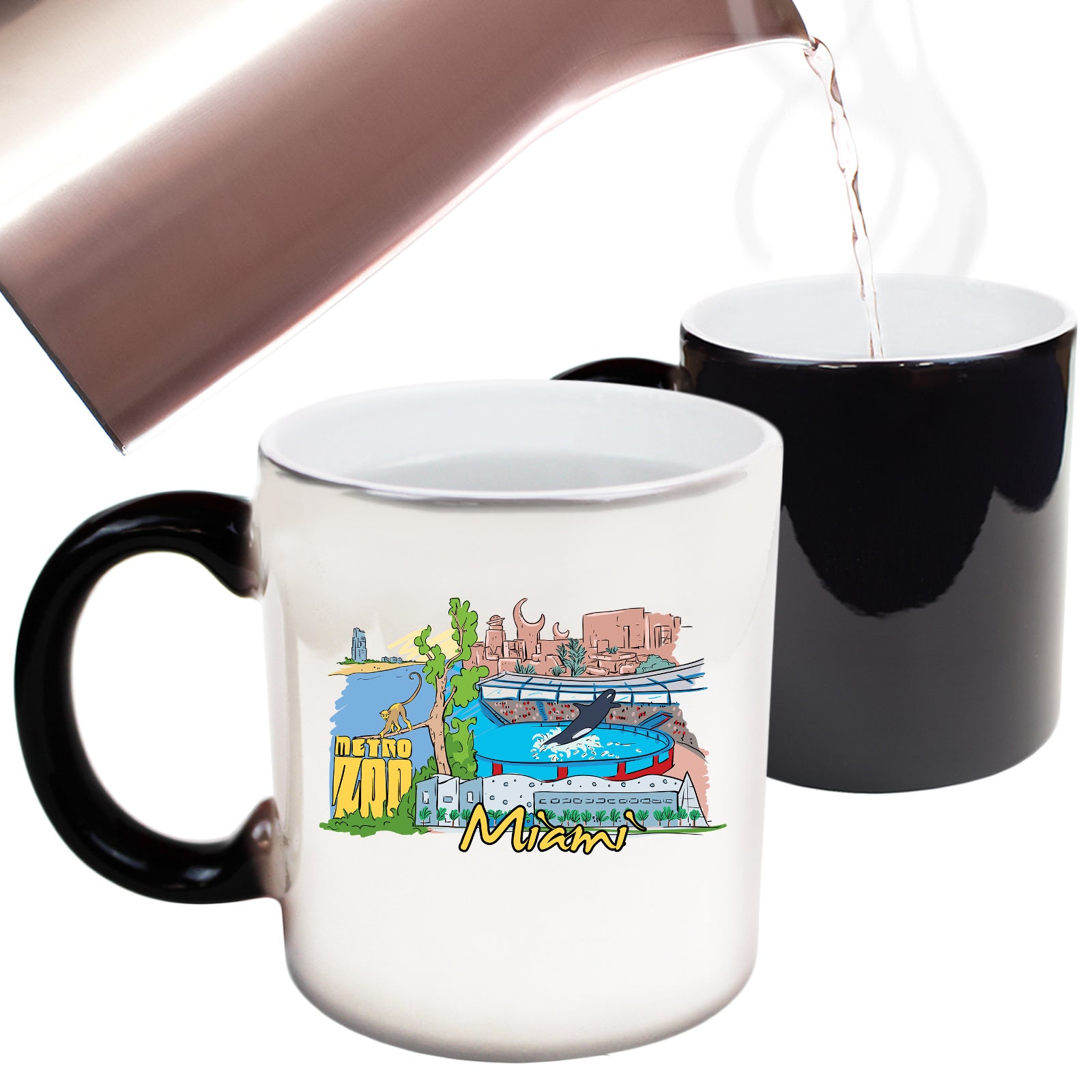 Miami South Florida Country Flag Destination - Funny Colour Changing Mug