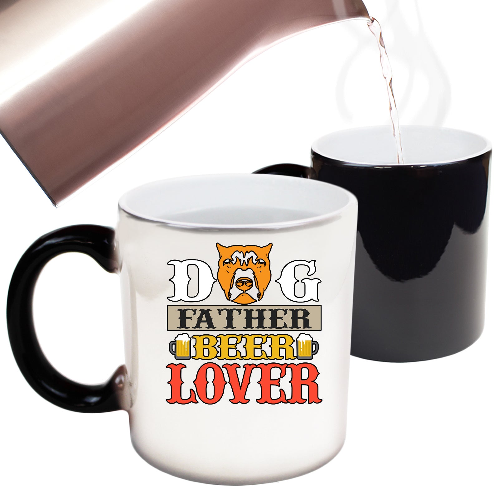 Dog Father Beer Lover - Funny Colour Changing Mug