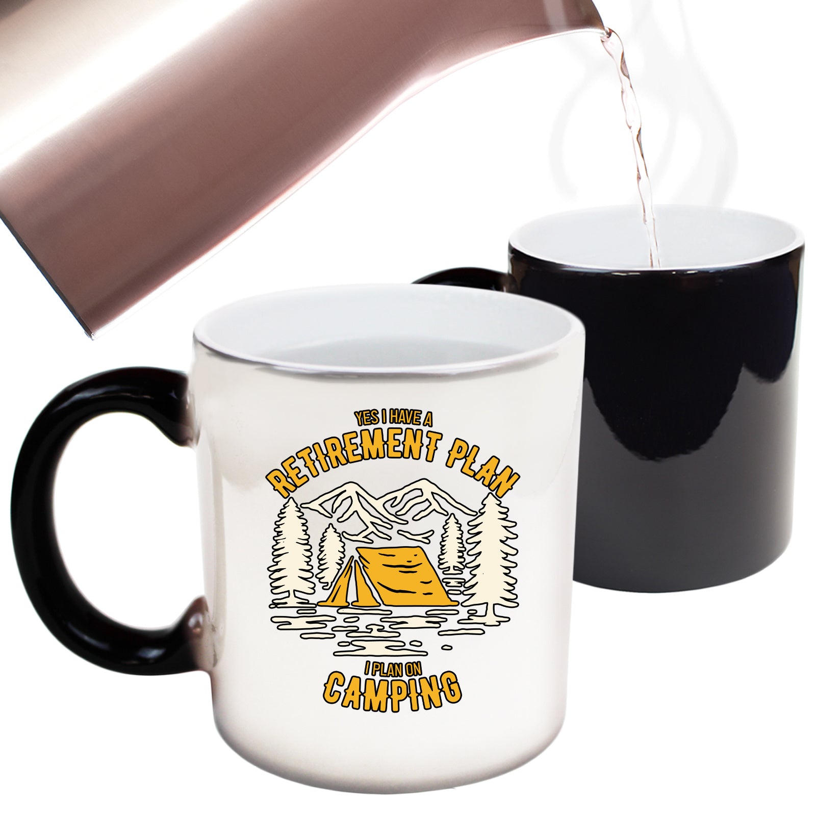 Retirement Plan Camping Tent - Funny Colour Changing Mug