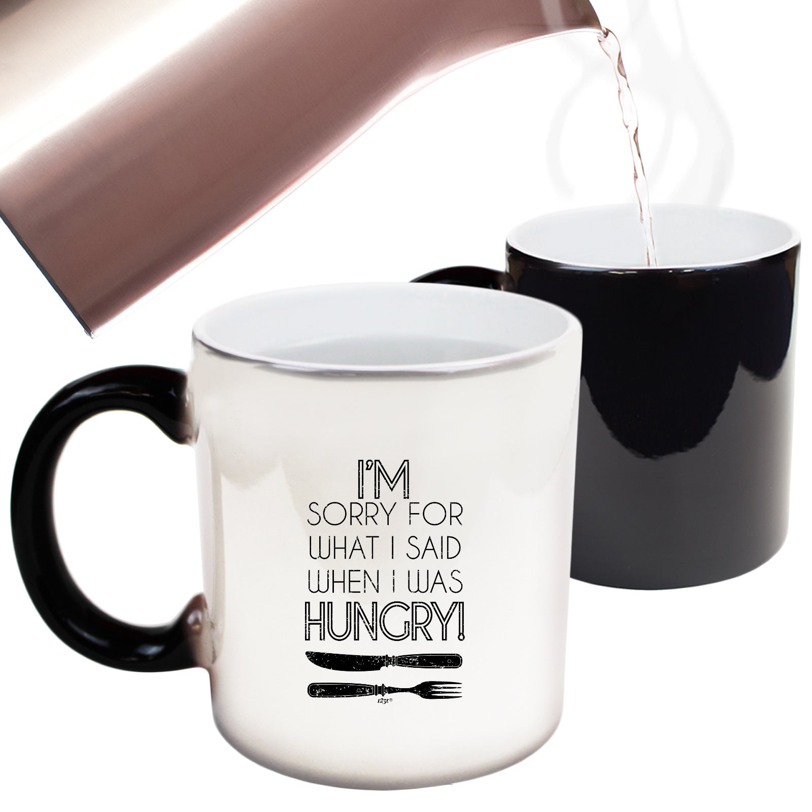 Im Sorry For What Said When Hungry Fork Knife - Funny Colour Changing Mug
