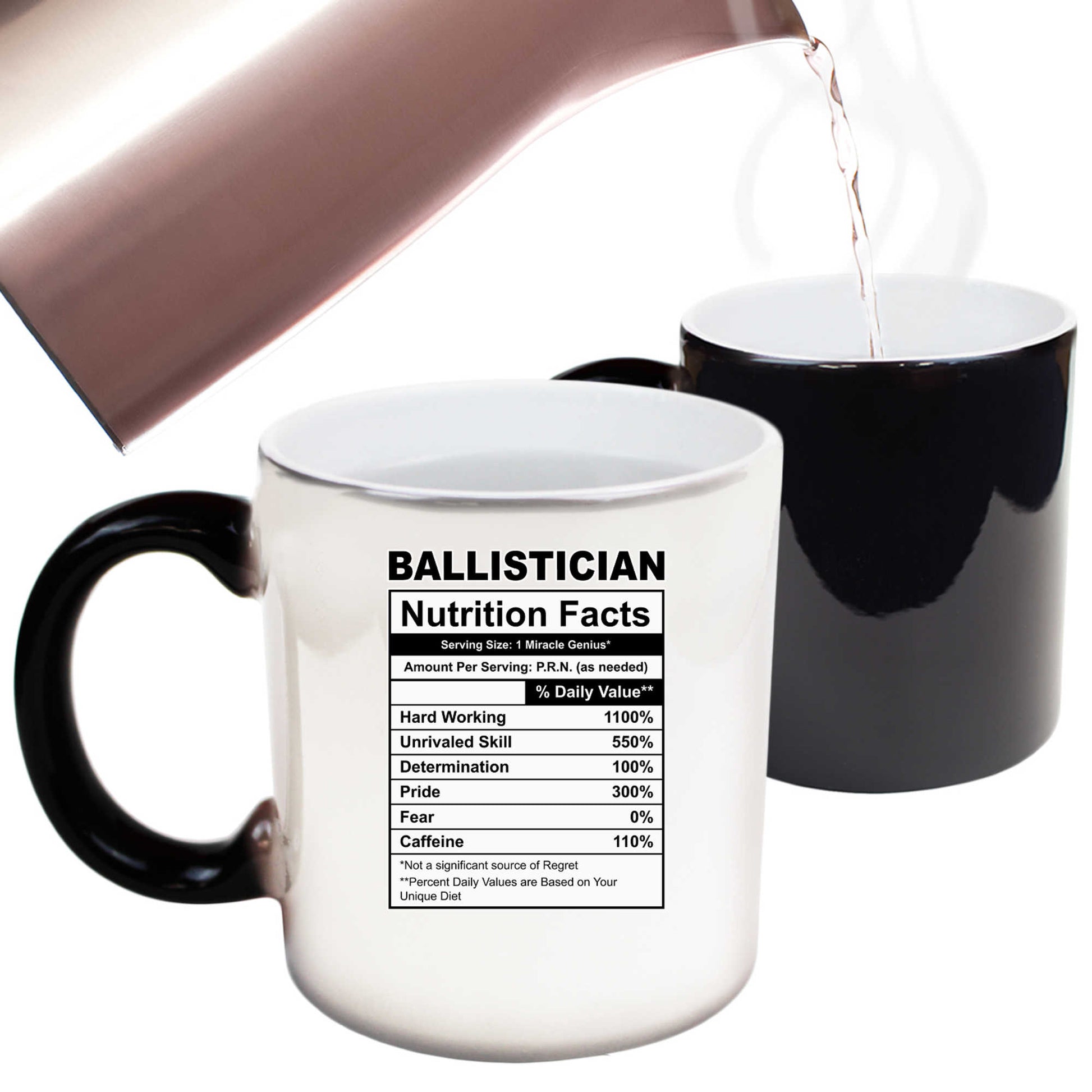 Ballistician Nutrition Facts - Funny Colour Changing Mug
