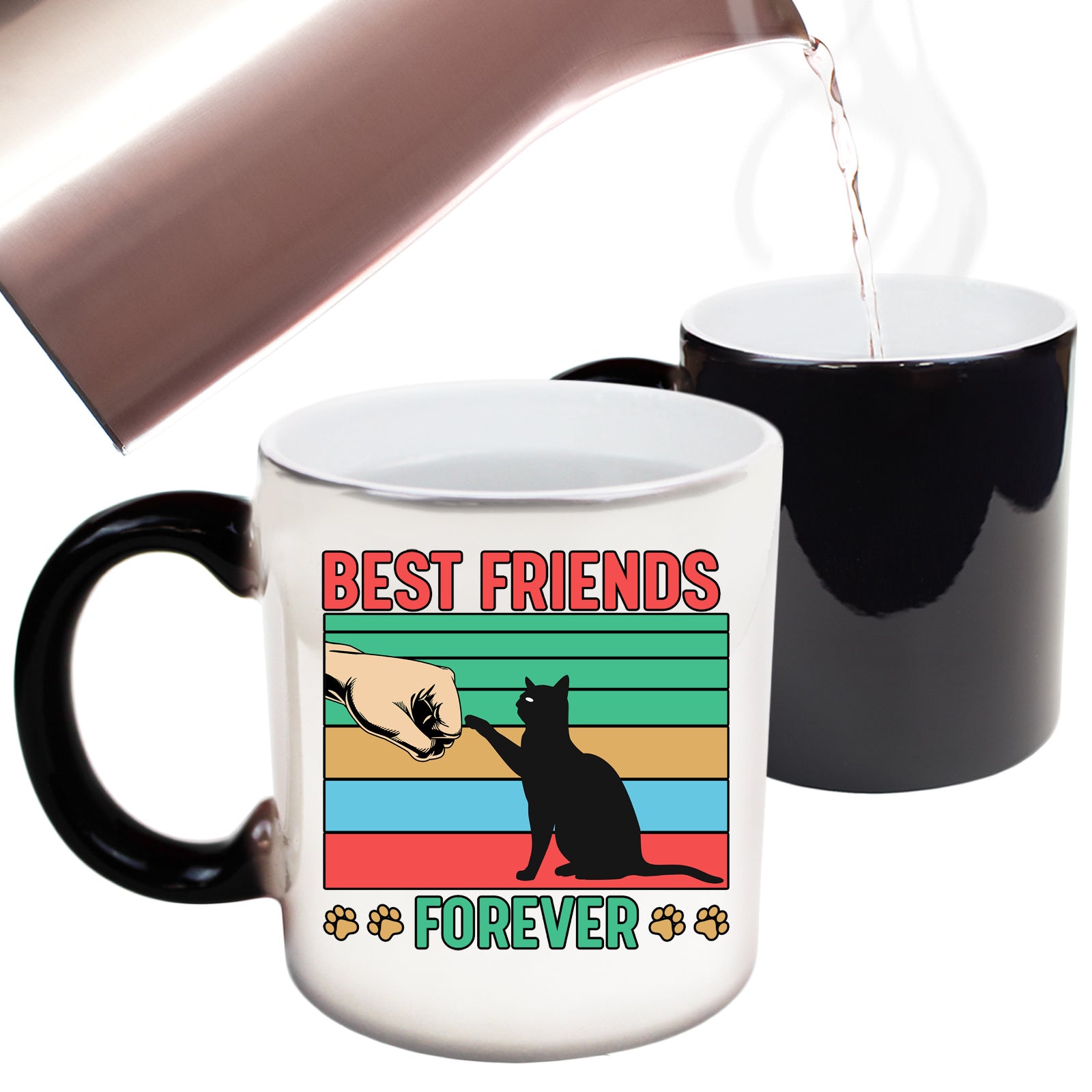 Best Friends Forever Cat Cats Kitten Pussy - Funny Colour Changing Mug