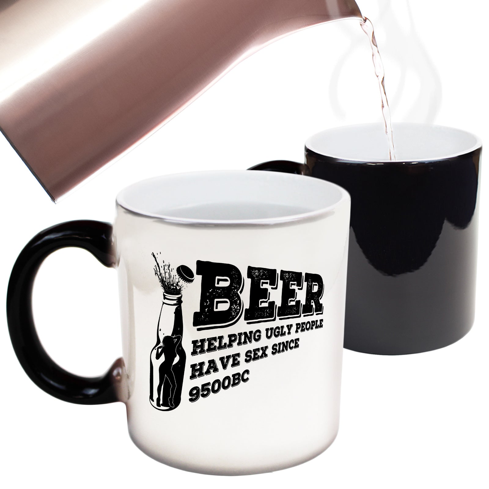 Beer Helping Ugly People Have Since 9500Bc - Funny Colour Changing Mug