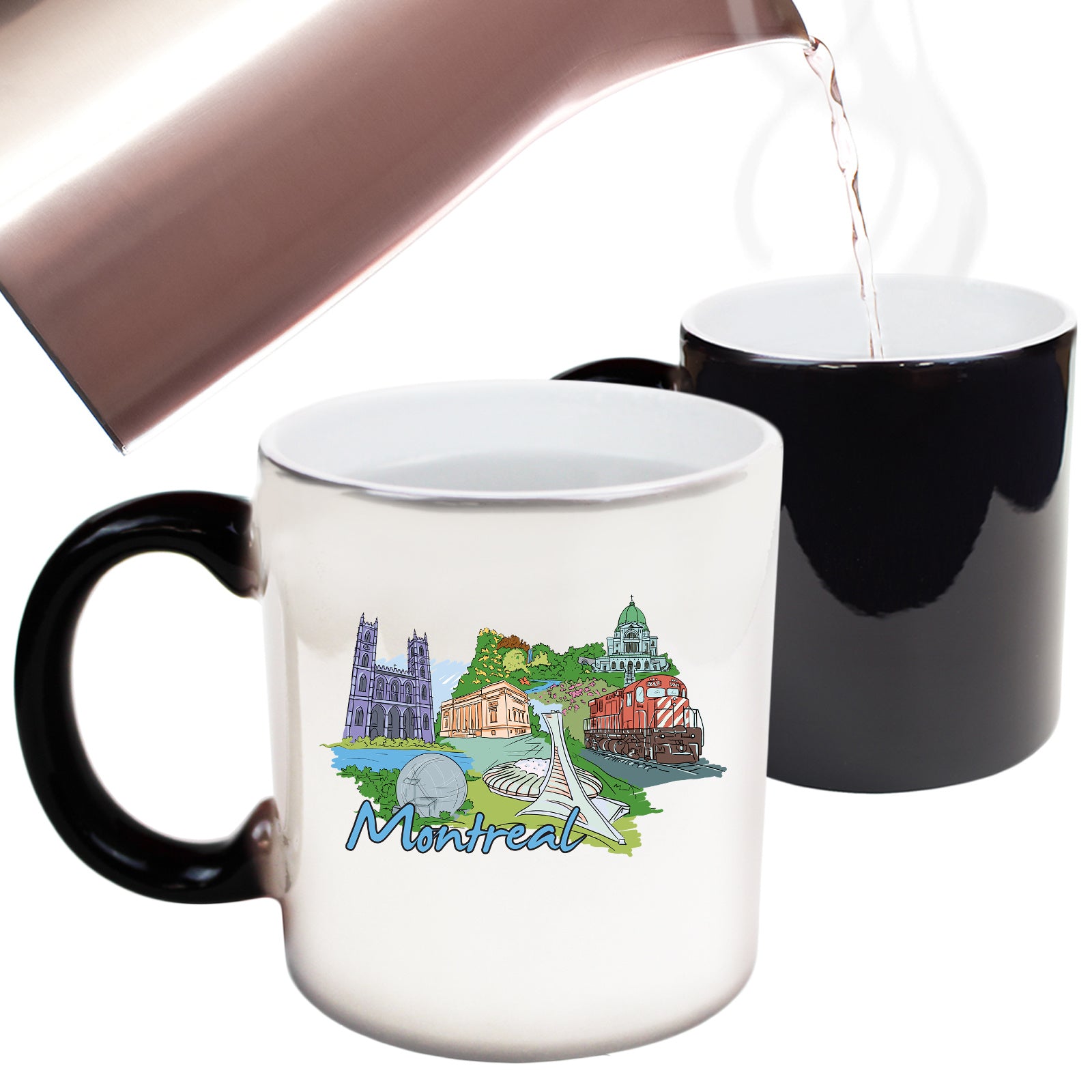 Montreal Canada Country Flag Destination - Funny Colour Changing Mug