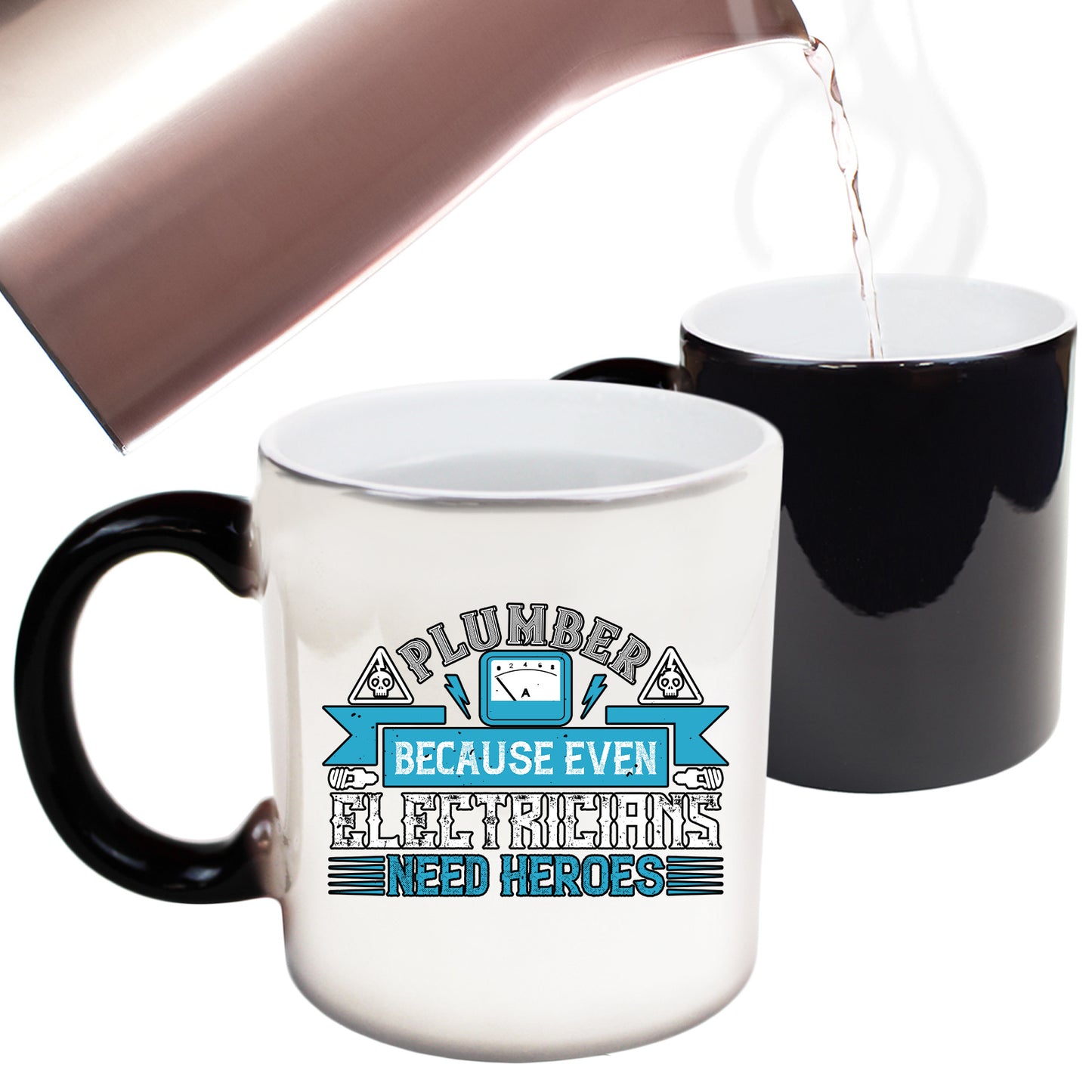 Plumber Because Even Electricians Need Heroes Sparky - Funny Colour Changing Mug